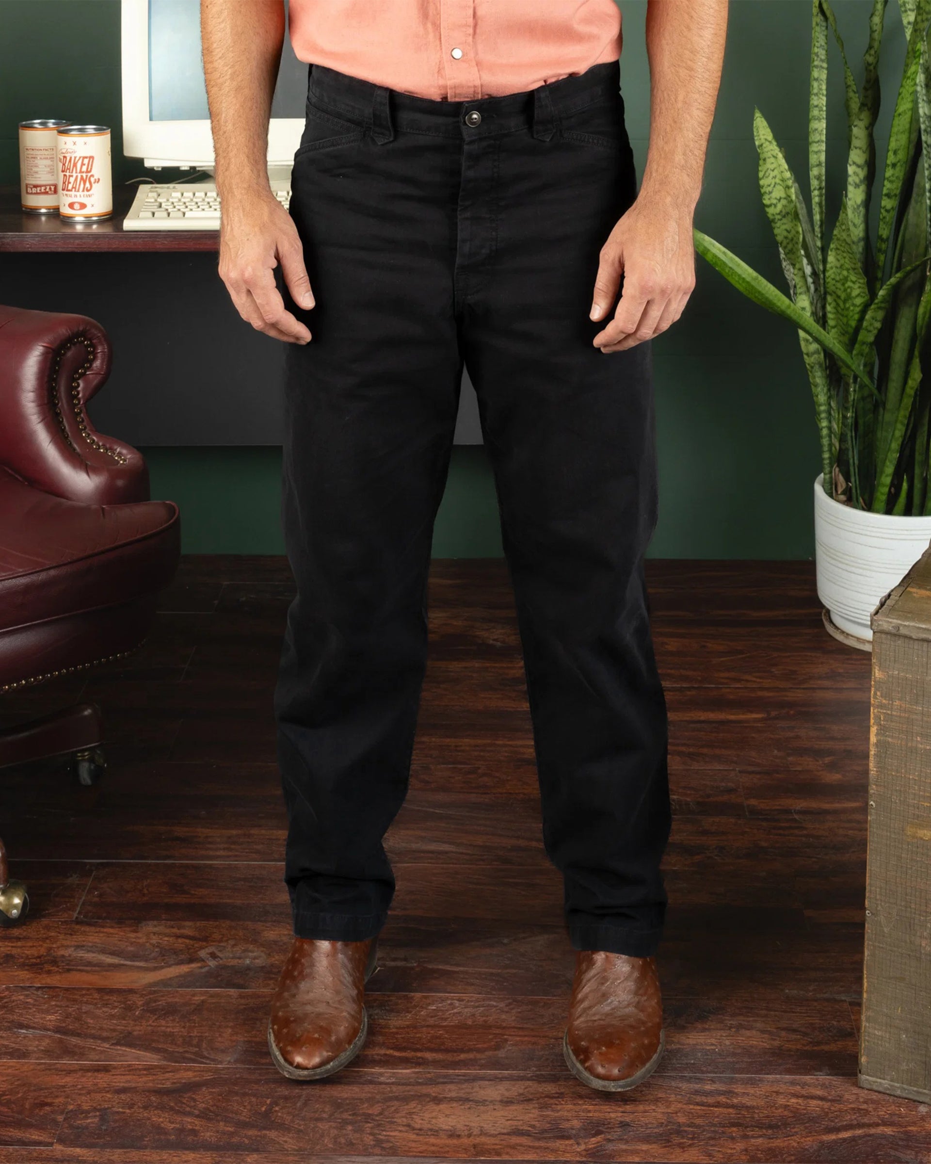 Waylon Western Chino Pants - Black