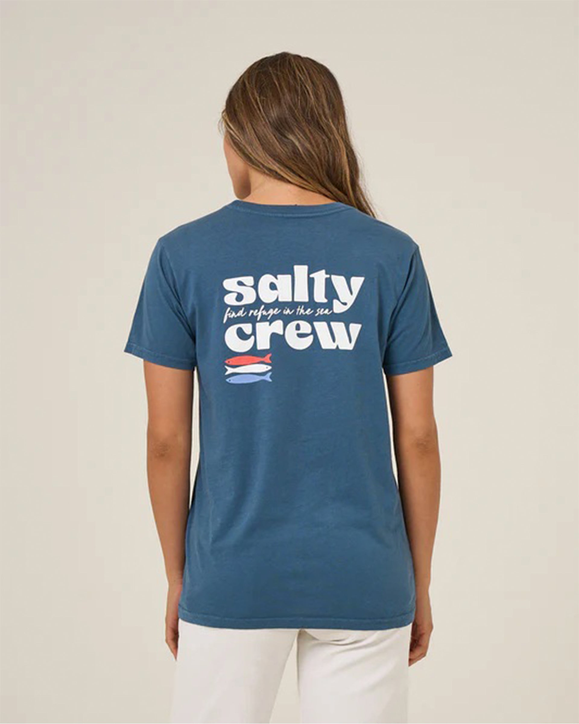 Women's American Catch Boyfriend S/S T-Shirt - Midnight Navy
