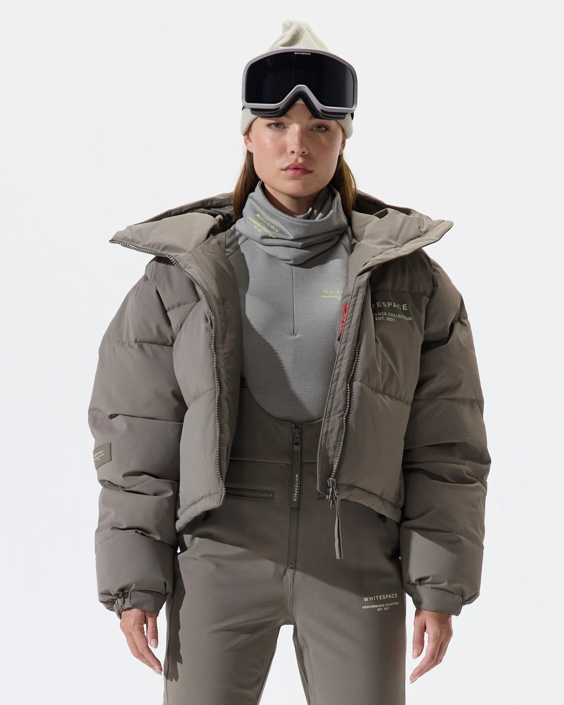 Women's Cropped Puffer Jacket - Falcon