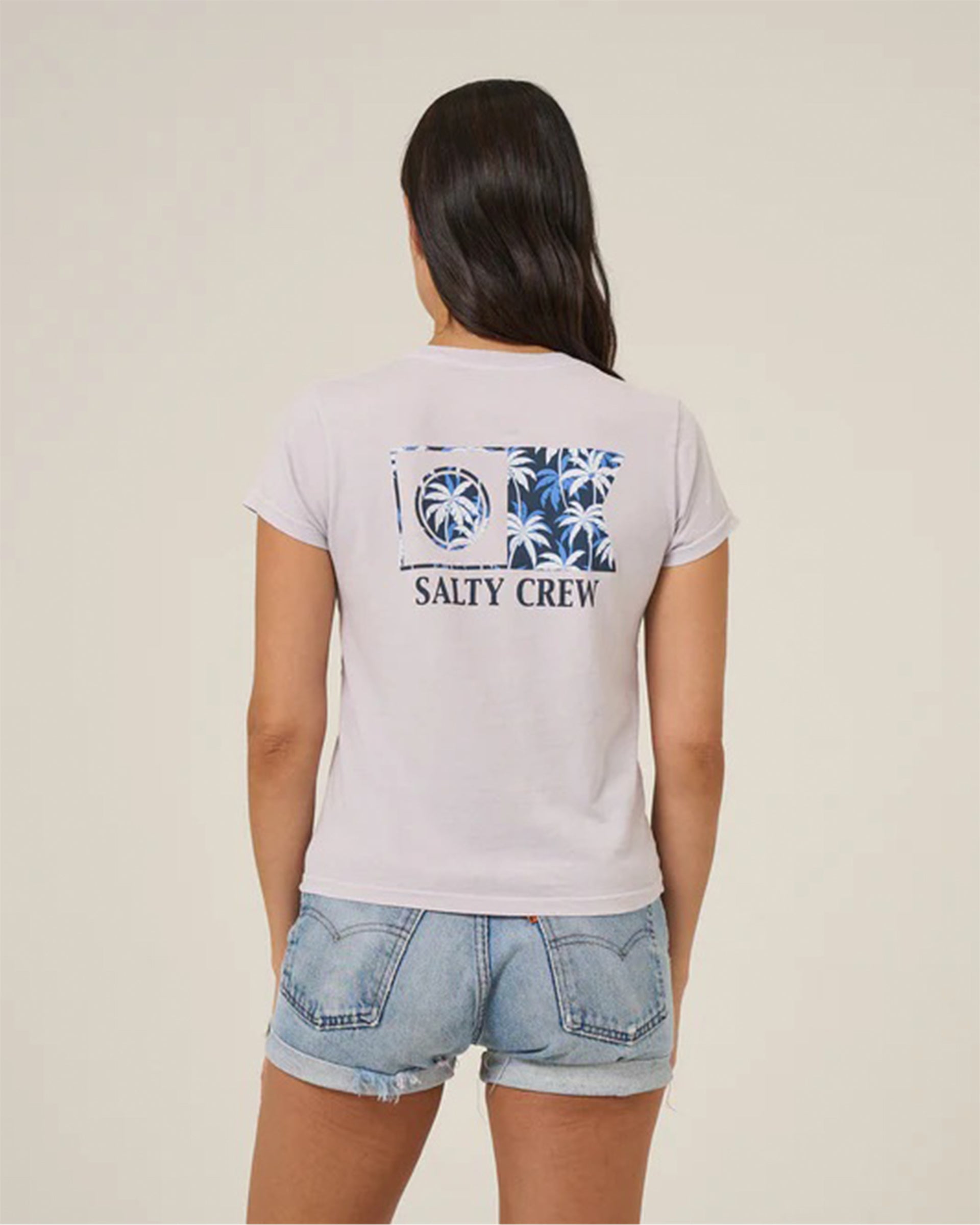 Salty Crew Women's Flagship Fill Modern S/S T-Shirt - Lilac Fog - $29.95 at Jack's Surfboards