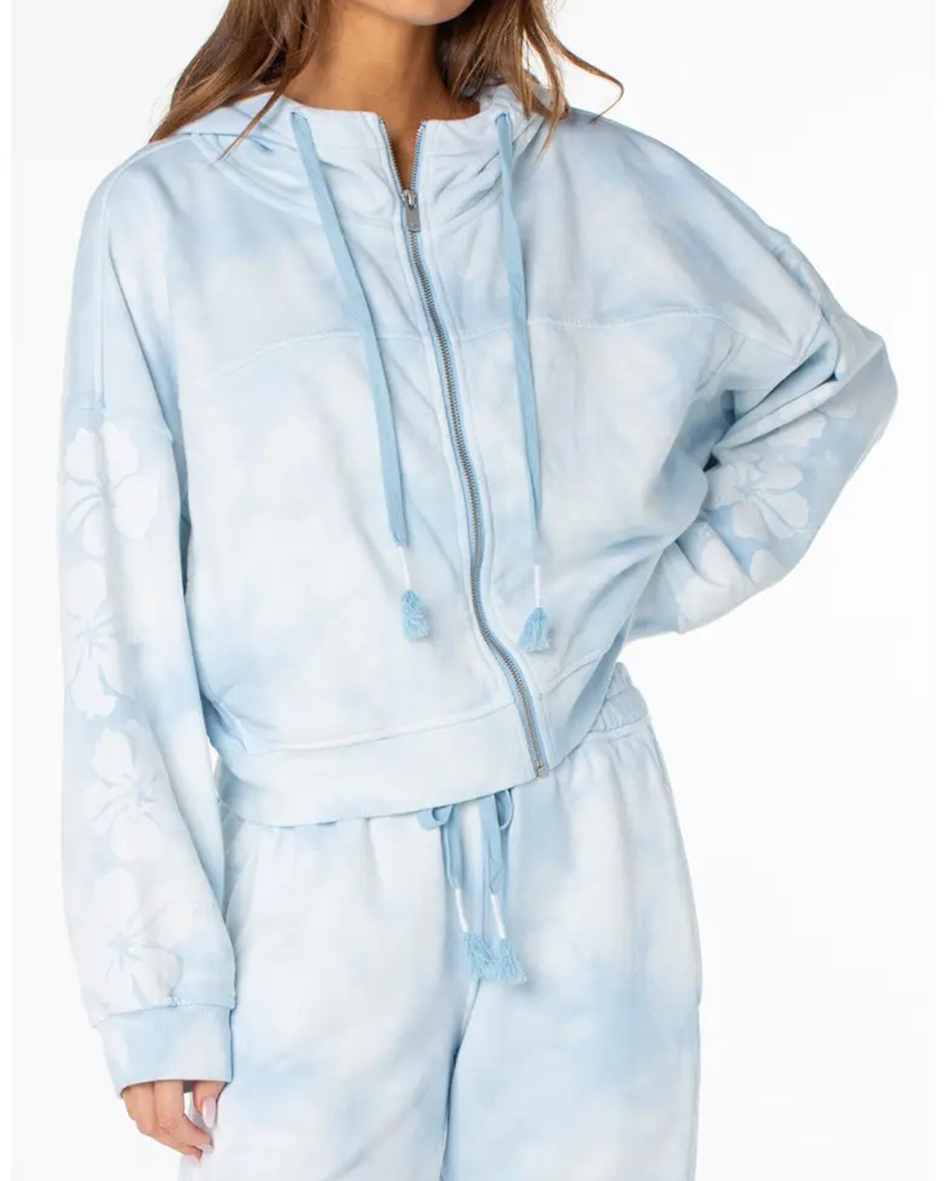 Women's Fringing Reefs Zip Hoodie - Cerulean