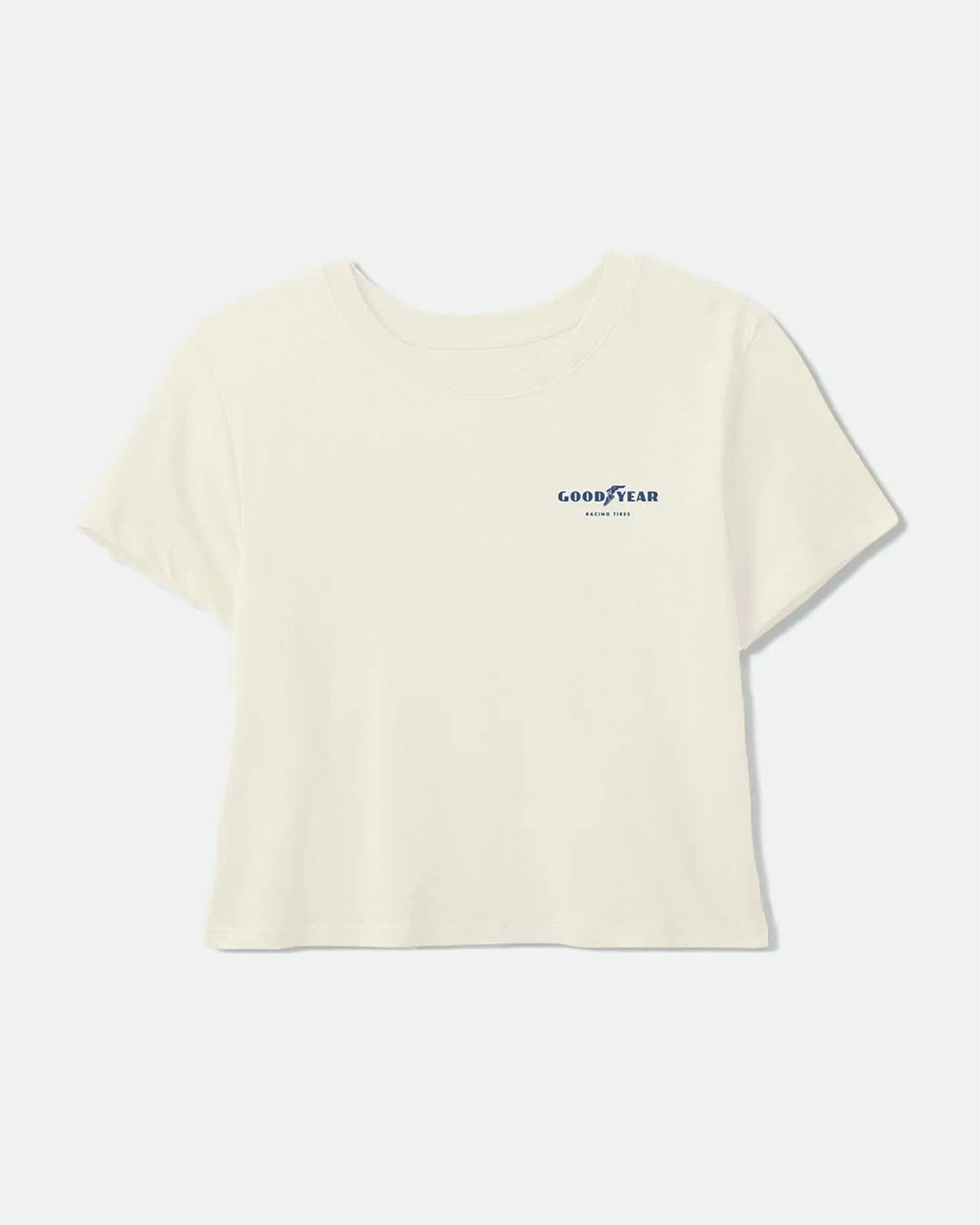 Women's Goodyear Burnout Boxy Crew T-Shirt - Off White