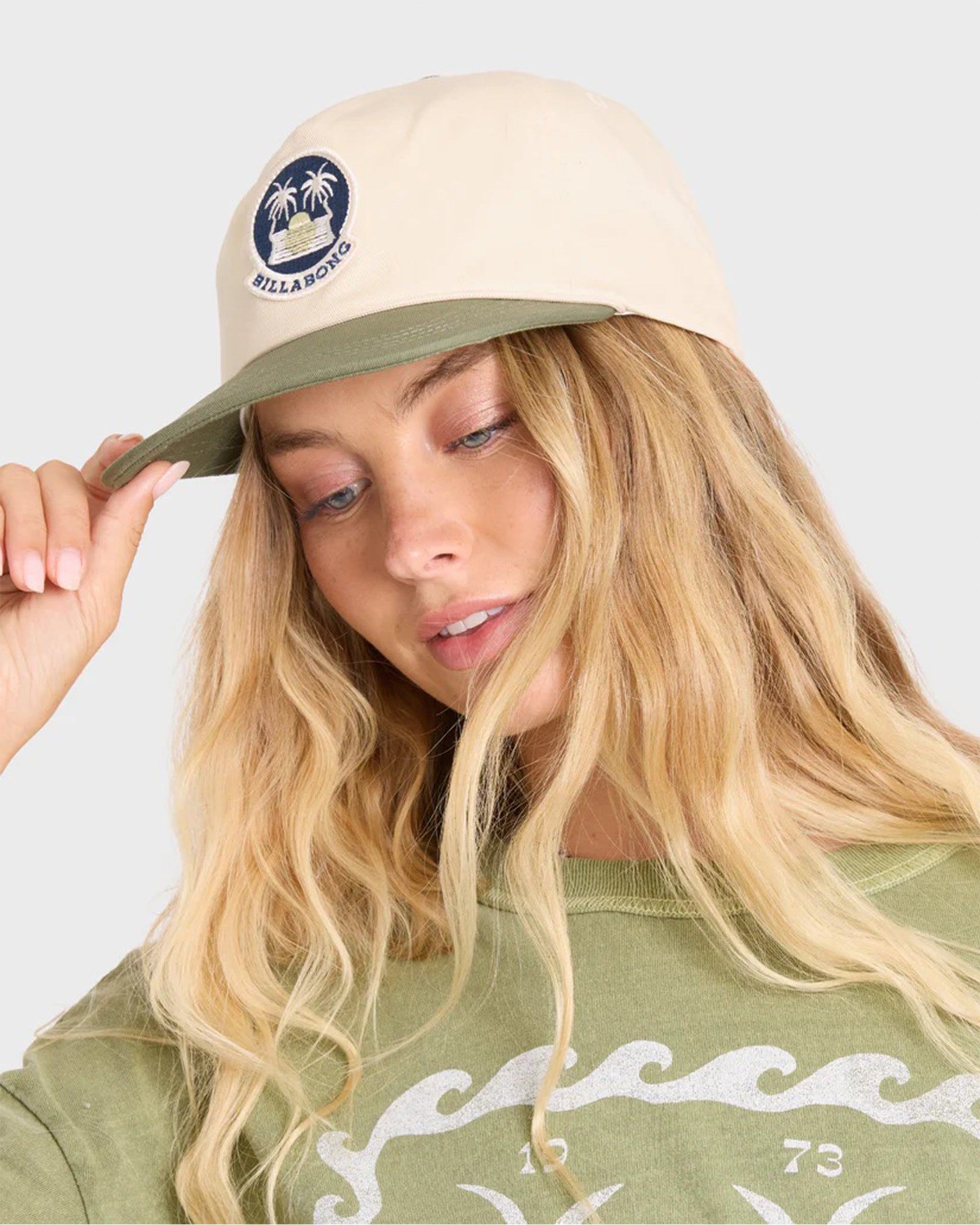 Women's Grandpa 5-Panel Snapback Hat - Army Green