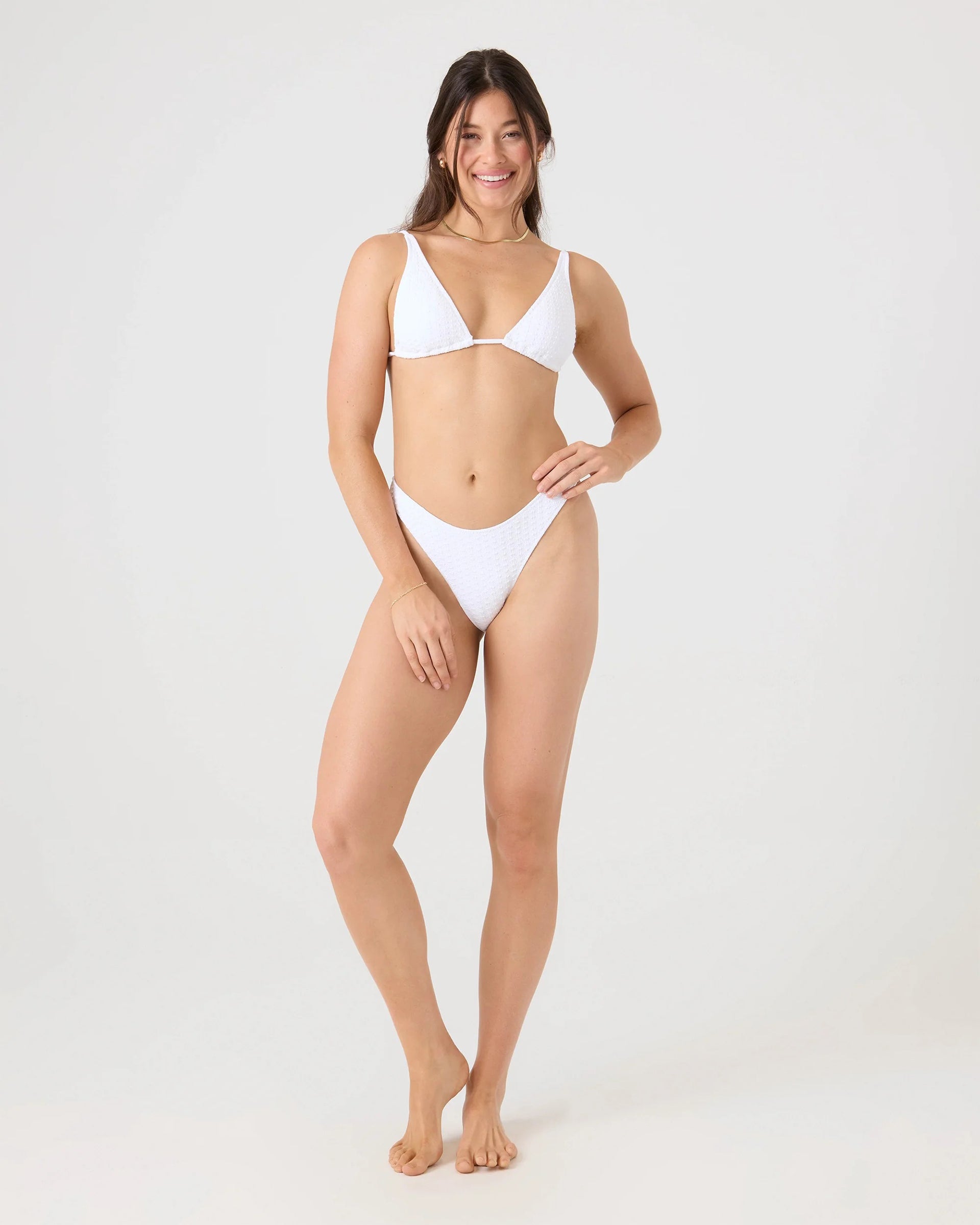 Roxy Women's Haleiwa Scoop Cheeky Bikini Bottom - Bright White - $44.00 at Jack's Surfboards