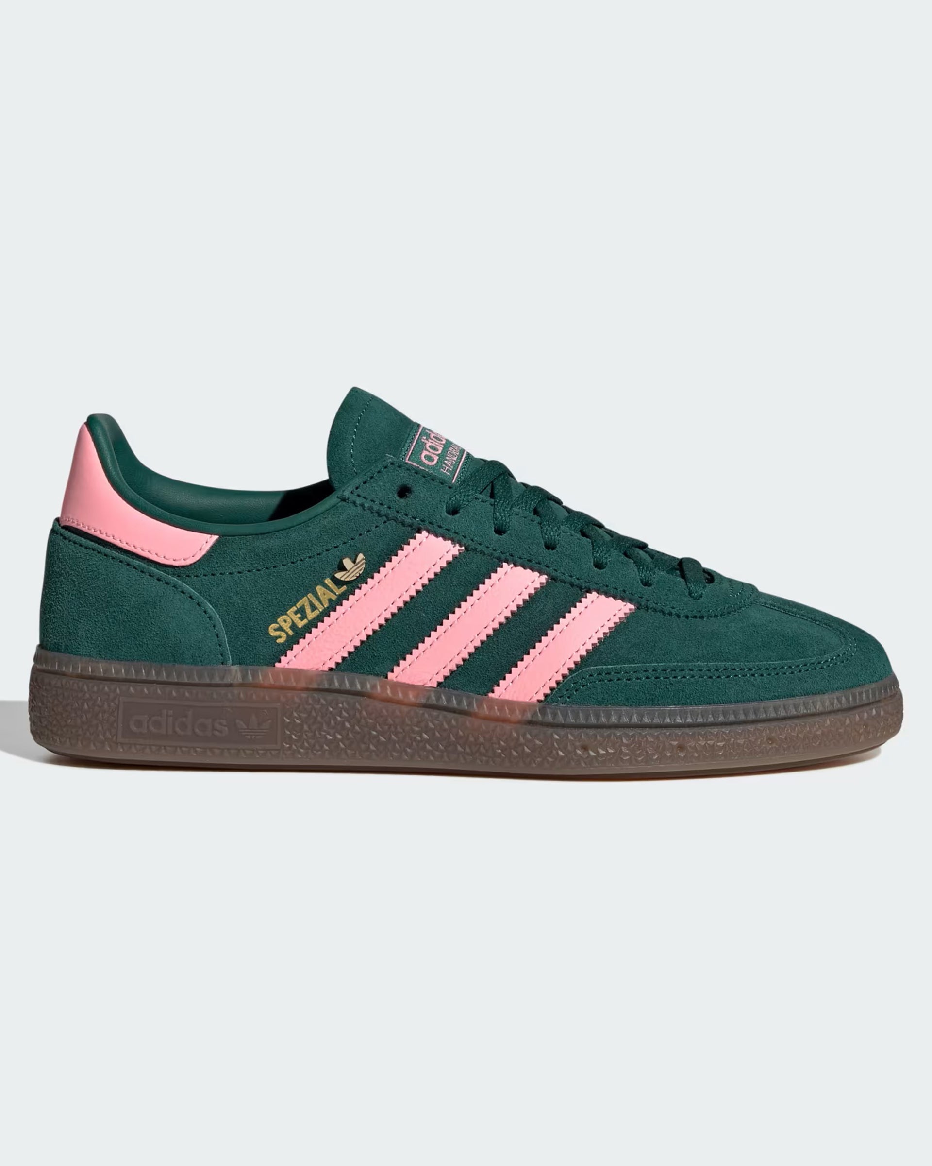 Women's Handball Spezial Shoes - Collegiate Green/Pink Spark/Gold Metallic