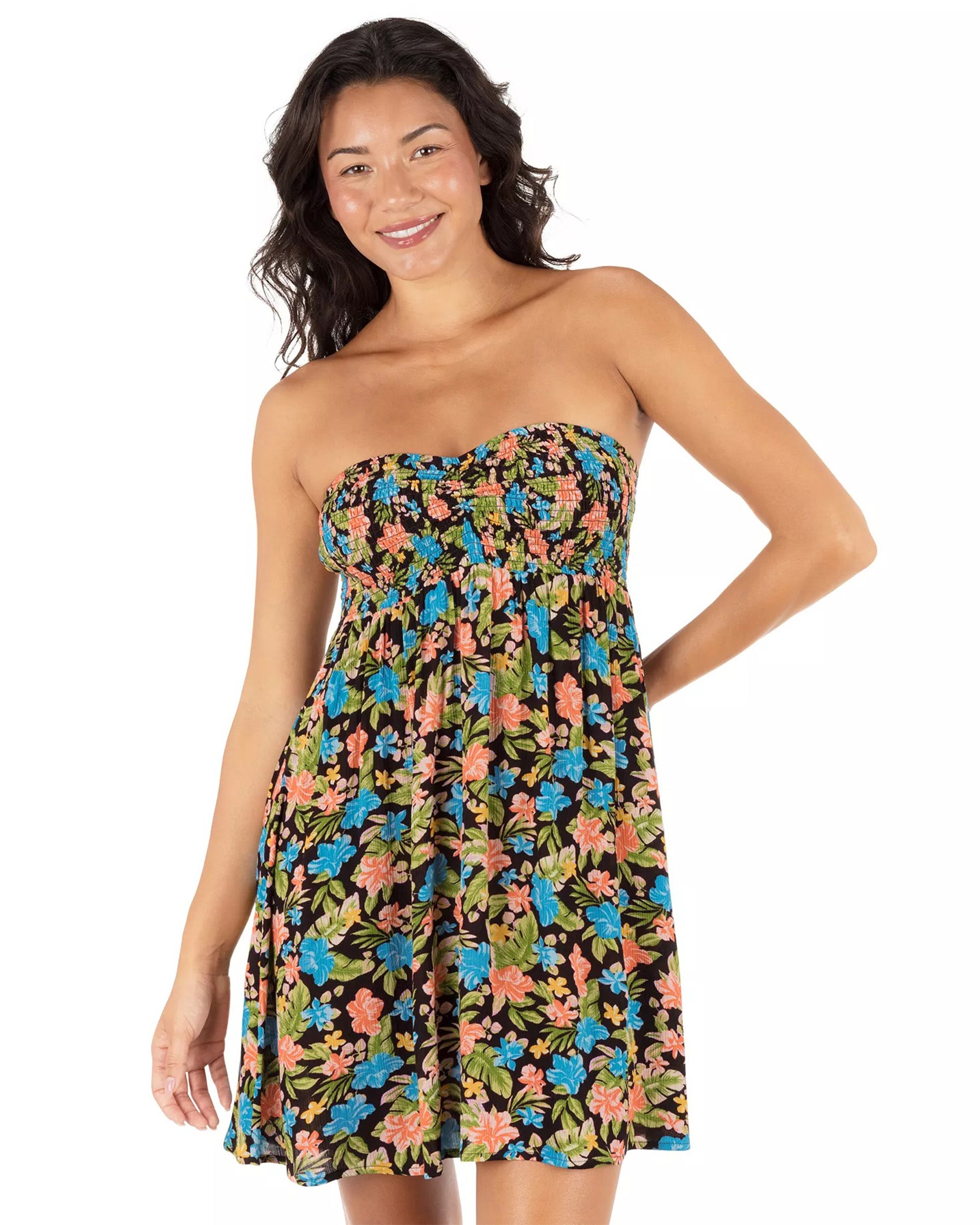 Women's Miami Garden Mini Swim Dress - Mole