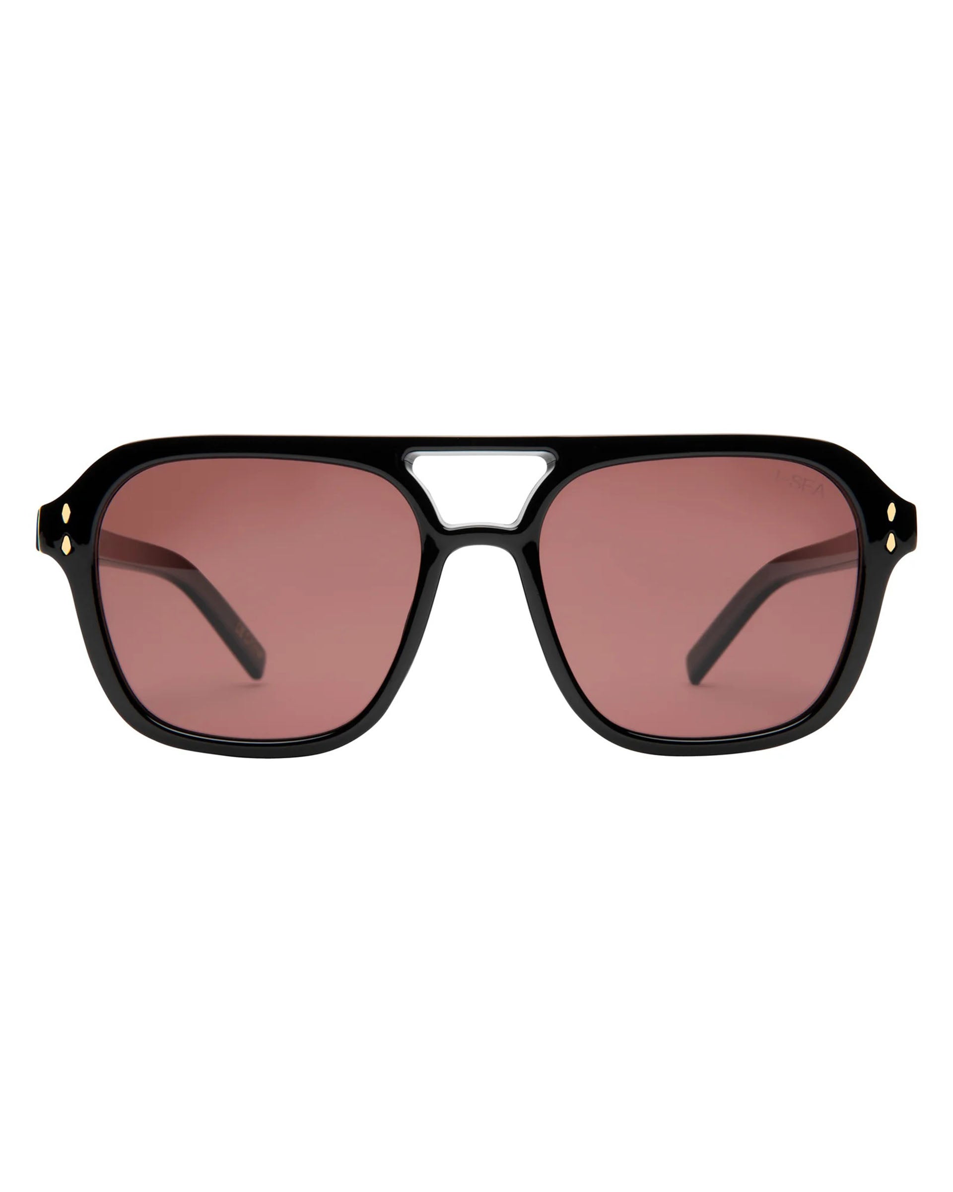 Women's Monaco Sunglasses - Black/Plum Polarized Lens
