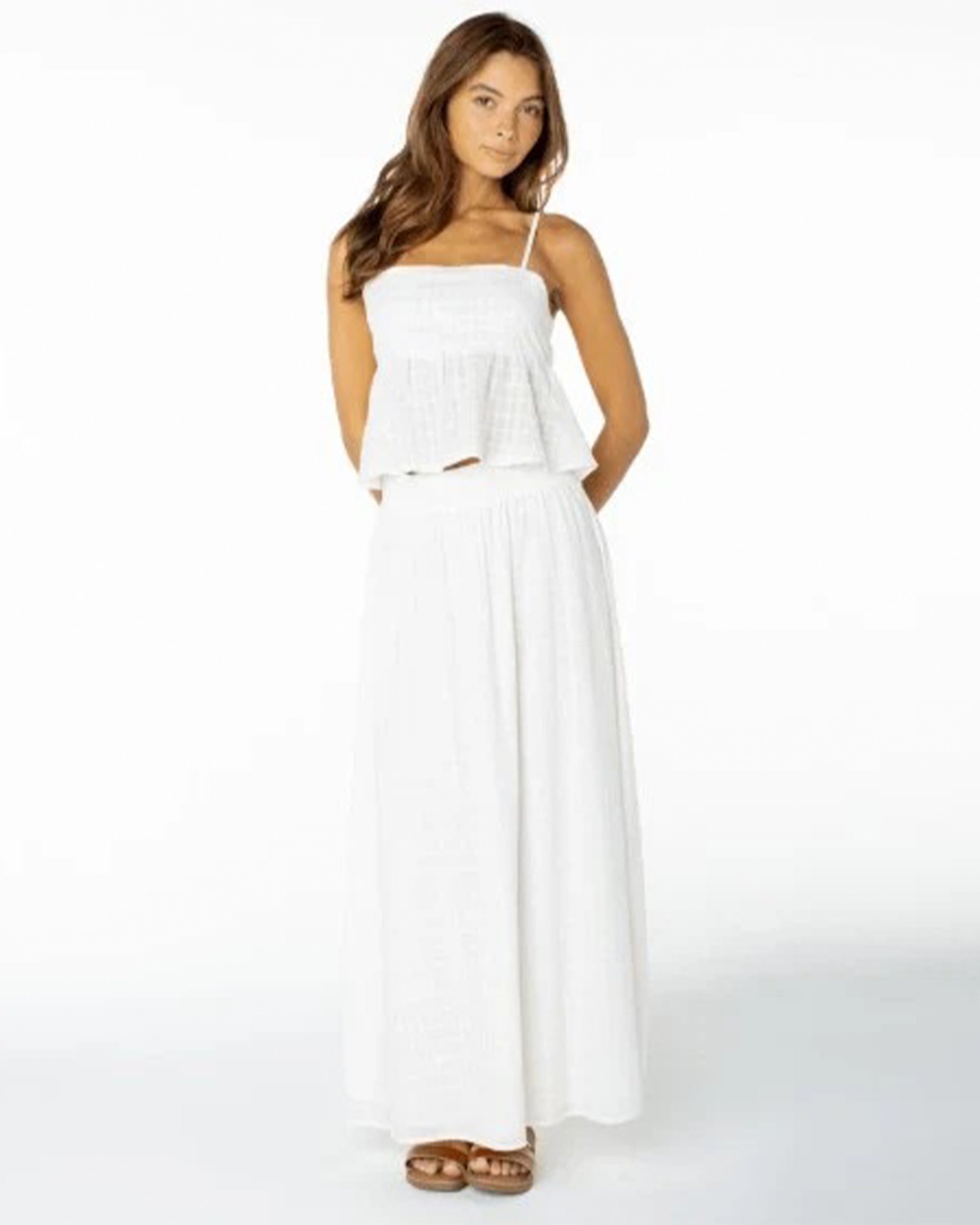 Women's Pierside Tank Top - Coconut Milk Solid