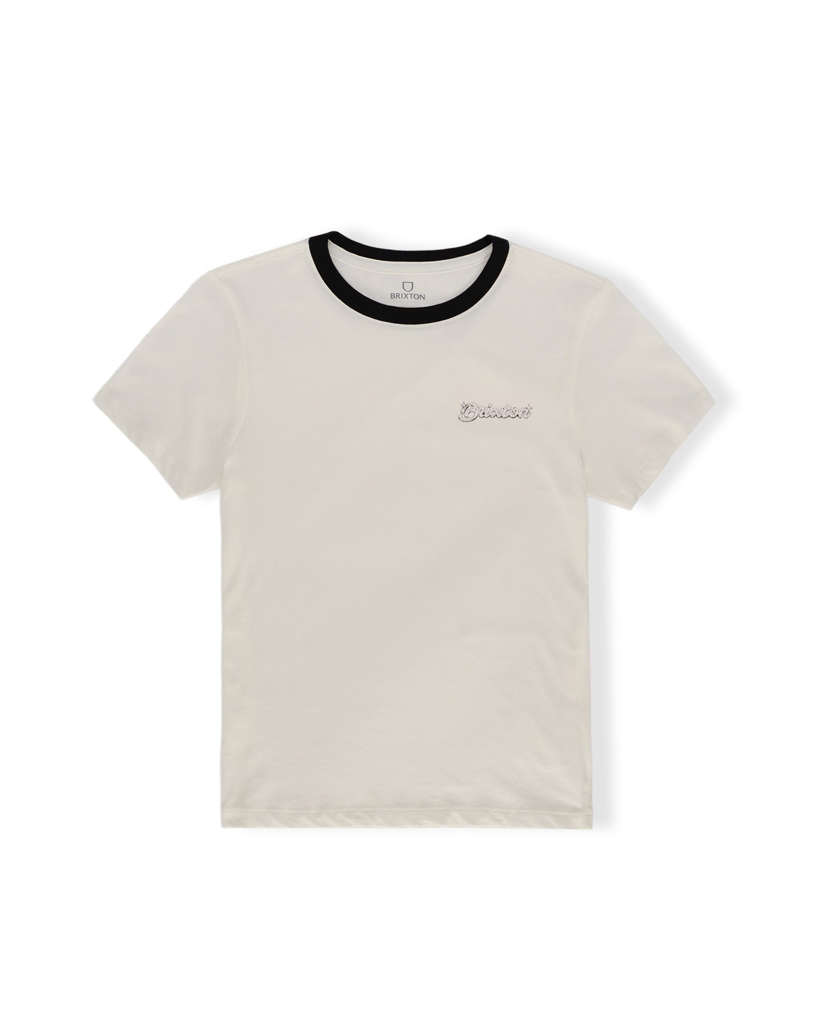 Women's Pinned Slim Crew S/S T-Shirt - Off White