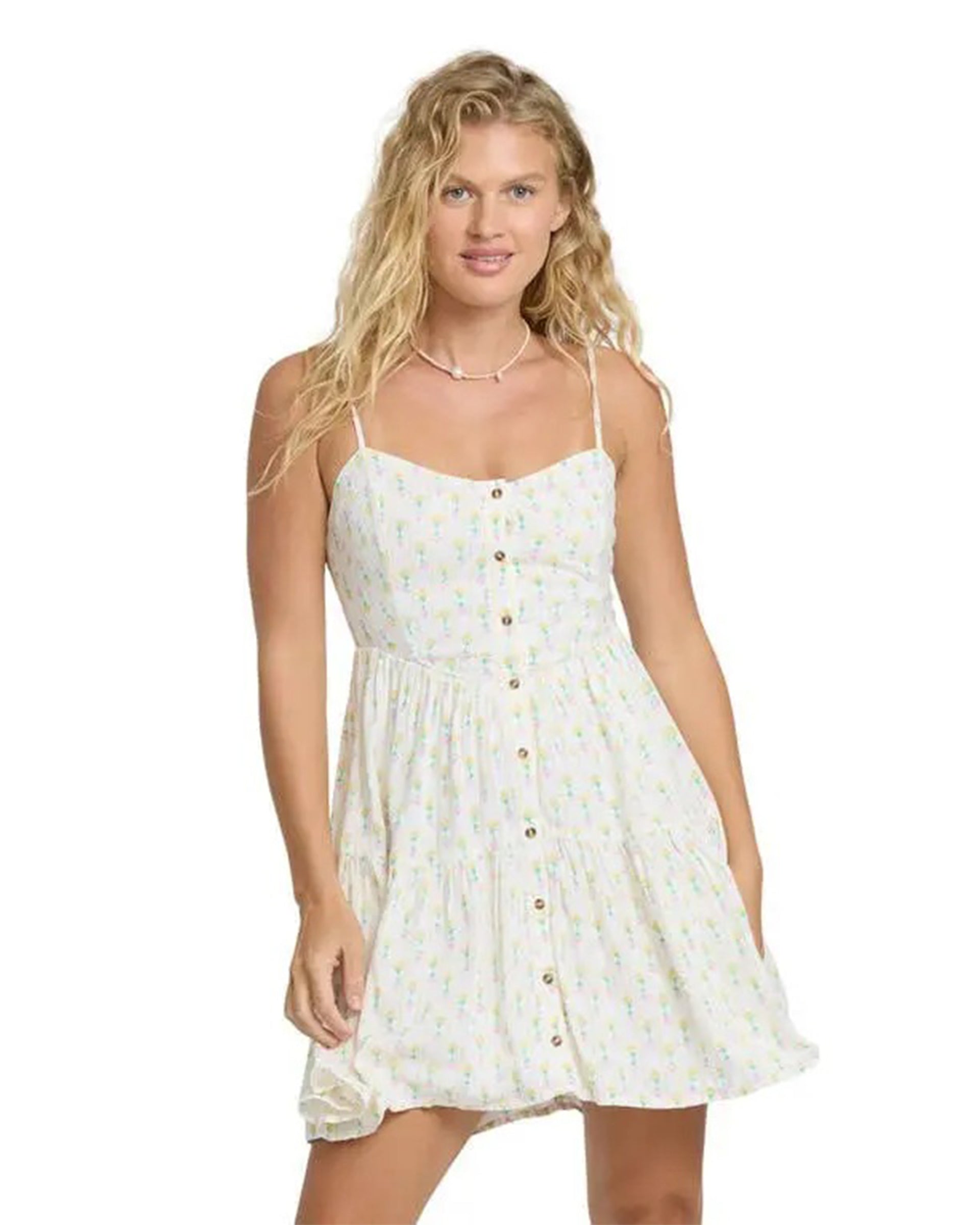 Women's Prairie Days Floral Mini Dress - Salt Crystal