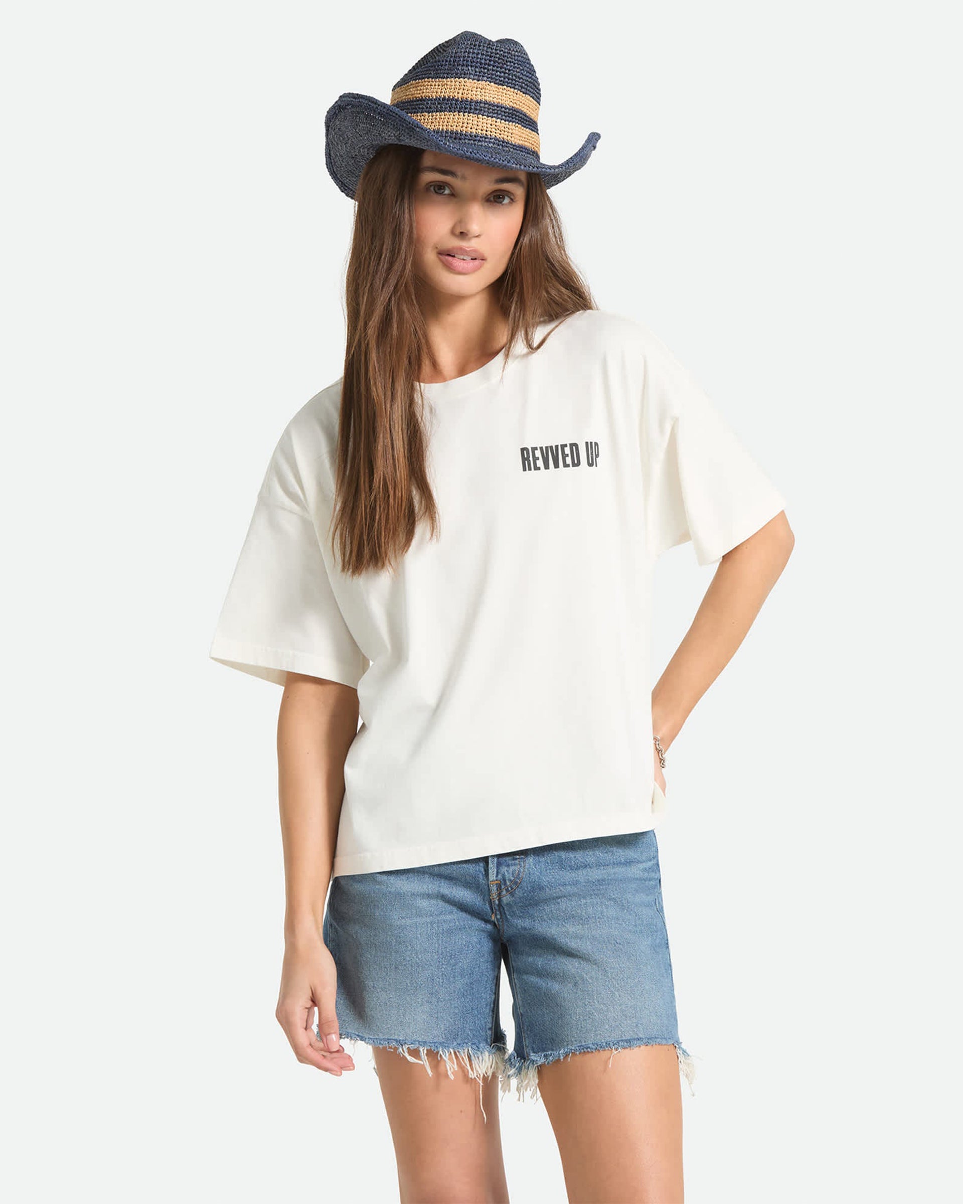 Women's Revved Up Boxy Crew S/S T-Shirt - Off White