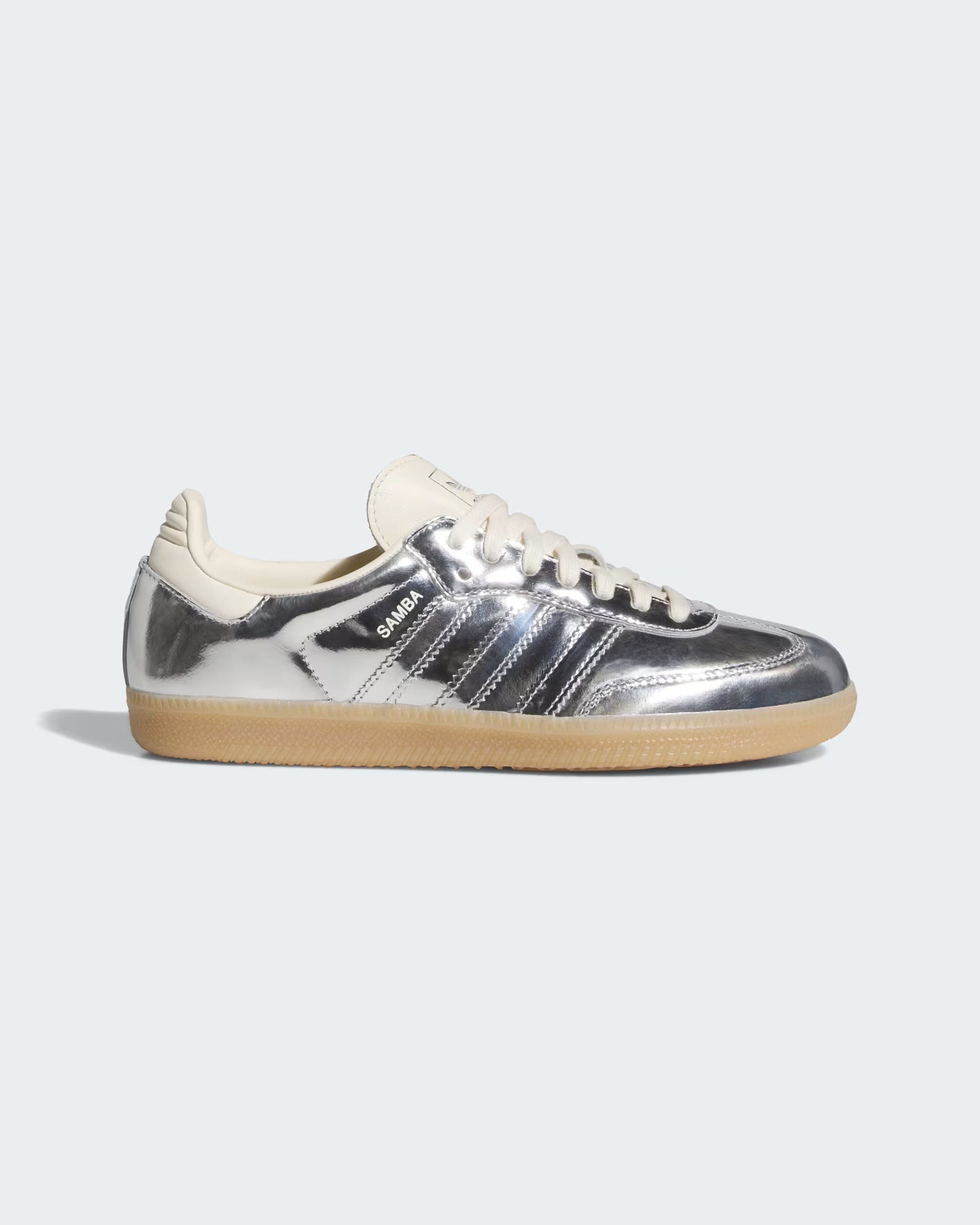 Adidas Women's Samba OG W Shoe - Silver Metallic/Silver Metallic/Gum - $100.00 at Jack's Surfboards