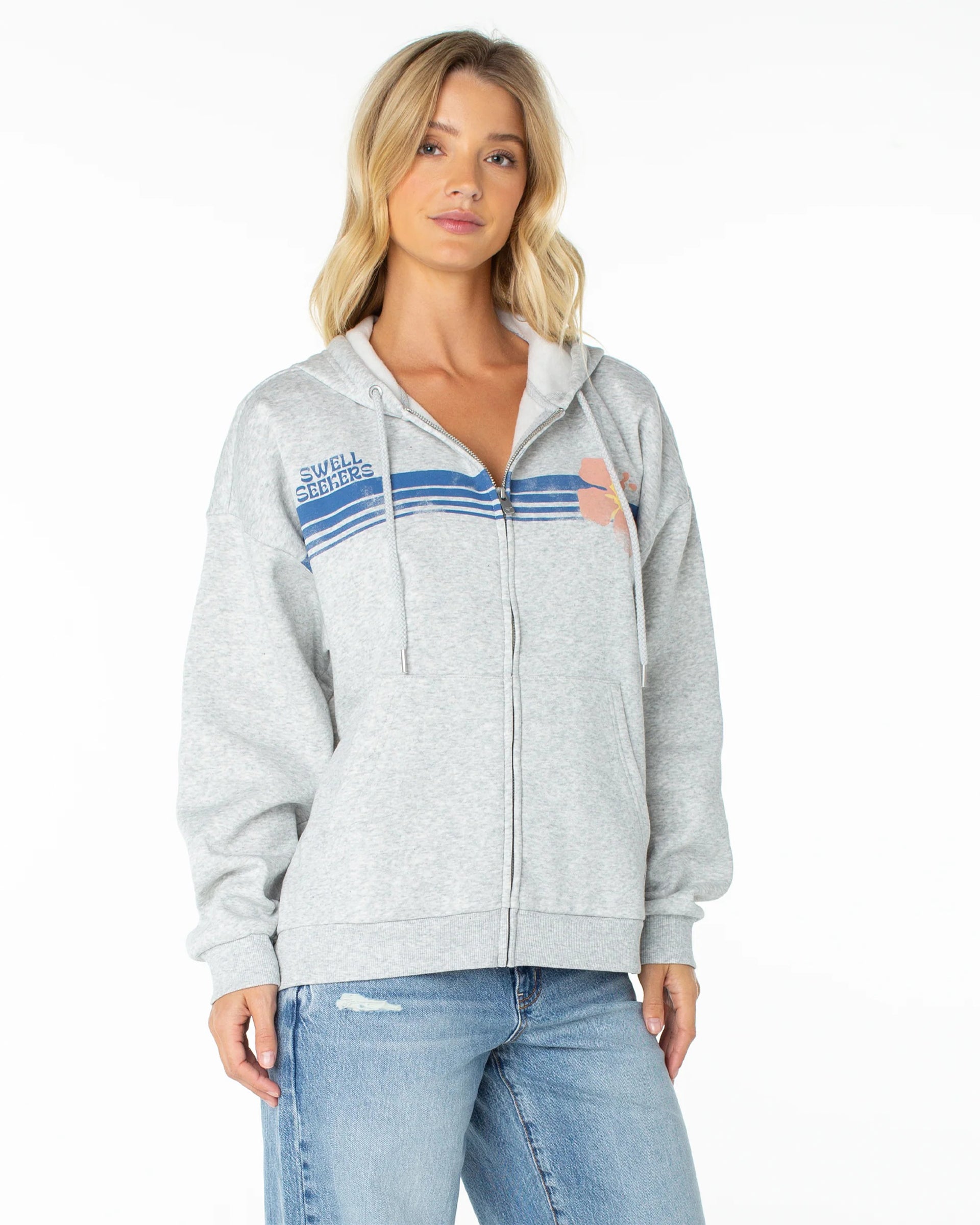 Women's Sundown Zip Hoodie - Heather Grey