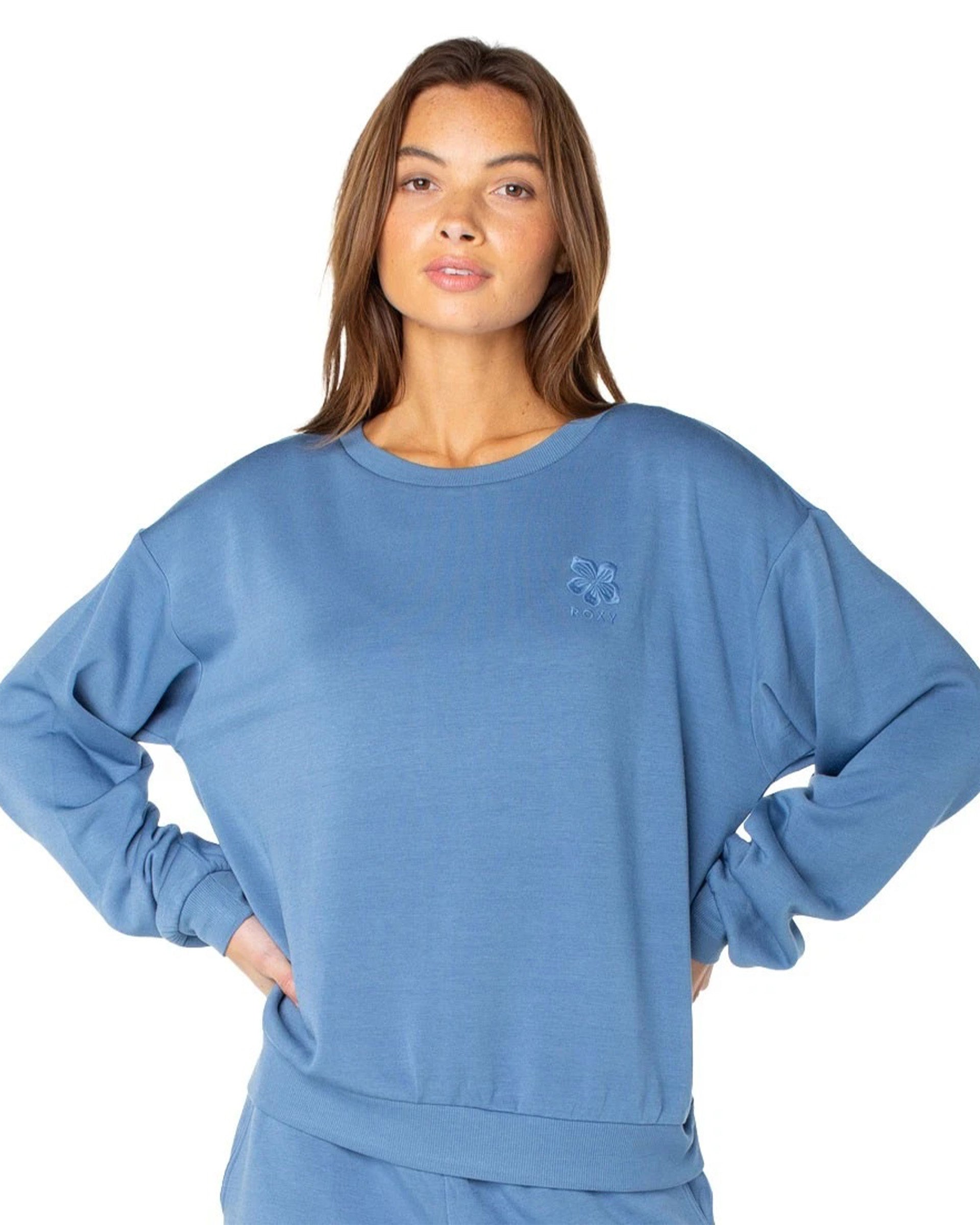 Women's Surfing By Moonlight Sweater - Blue Horizon