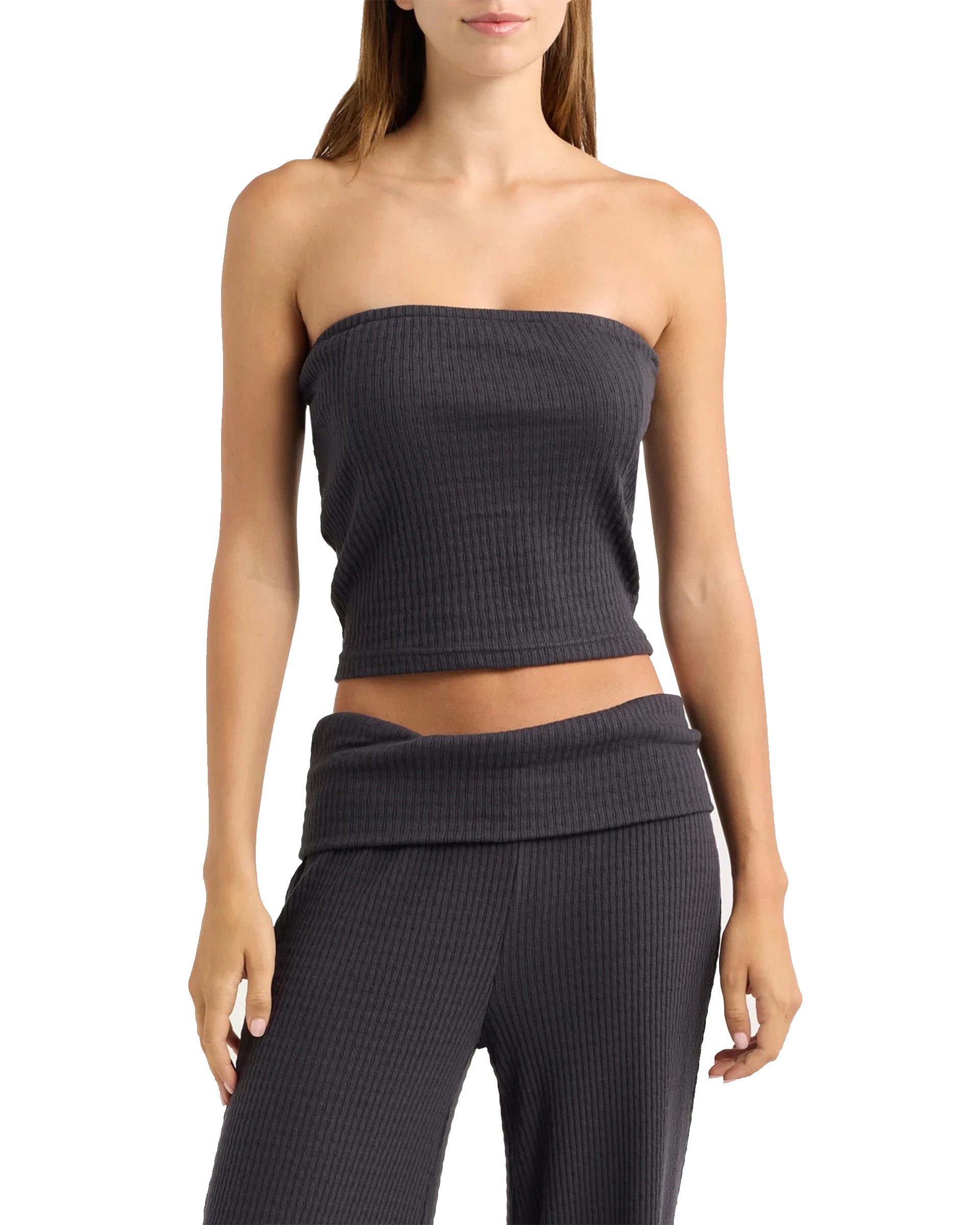 Women's Sweet Coast Knit Tube Top - Black Sands