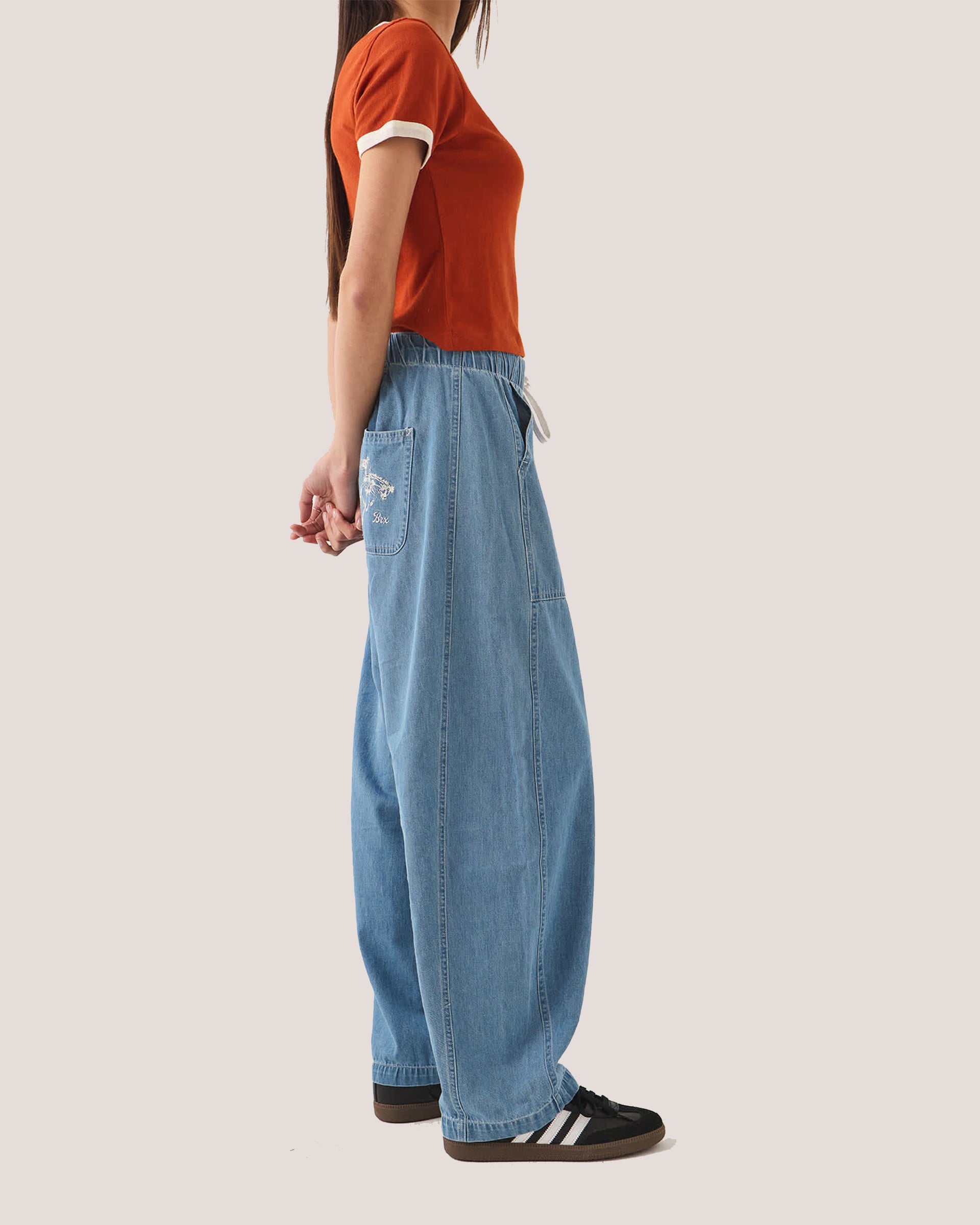 Women's Utility Everyday Barrel Pant - Light Stone Wash