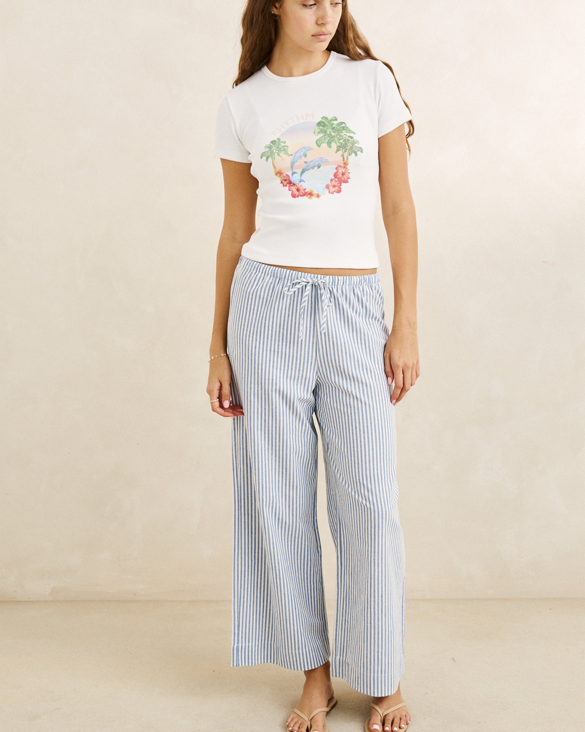 Rhythm Women's Vista Stripe Beach Pant - Blue - $85.00 at Jack's Surfboards