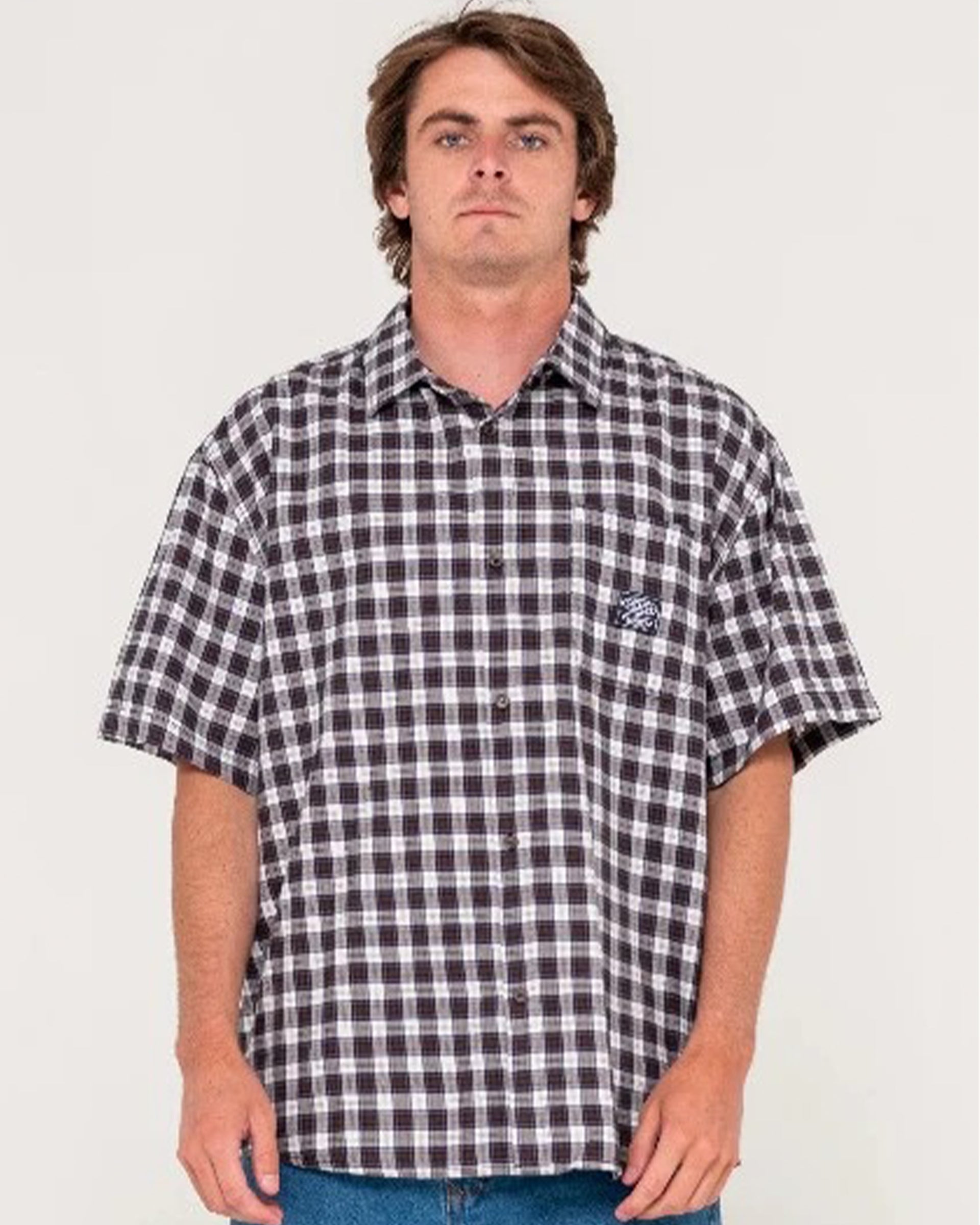 Worldwide Curved Hem S/S Shirt - Carbon