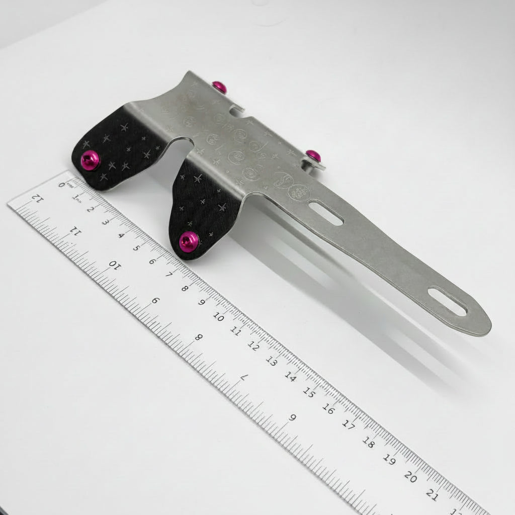 Botched Bikes Dragonfly Frame Bag Bottle Extender - Titanium - $94.95 at Jefe Velo 