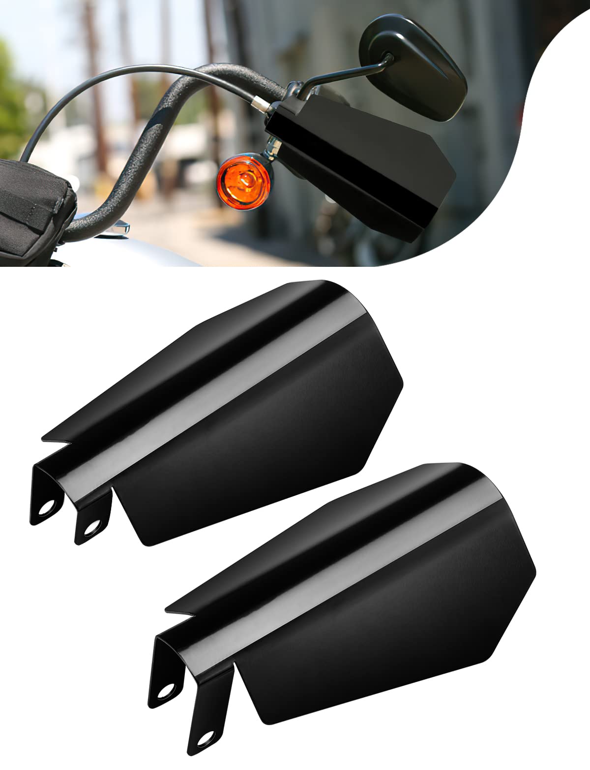 Kemimoto 1 Pair Motorcycle Hand Shields for Touring Models 2014-2025 - $22.99 at Kemimoto.com