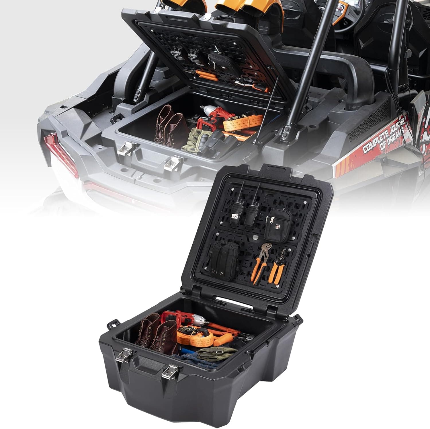 Kemimoto 100L UTV Rear Cargo Box for Polaris RZR XP 1000 /4 (2019-2023) - $209.99 at Kemimoto.com