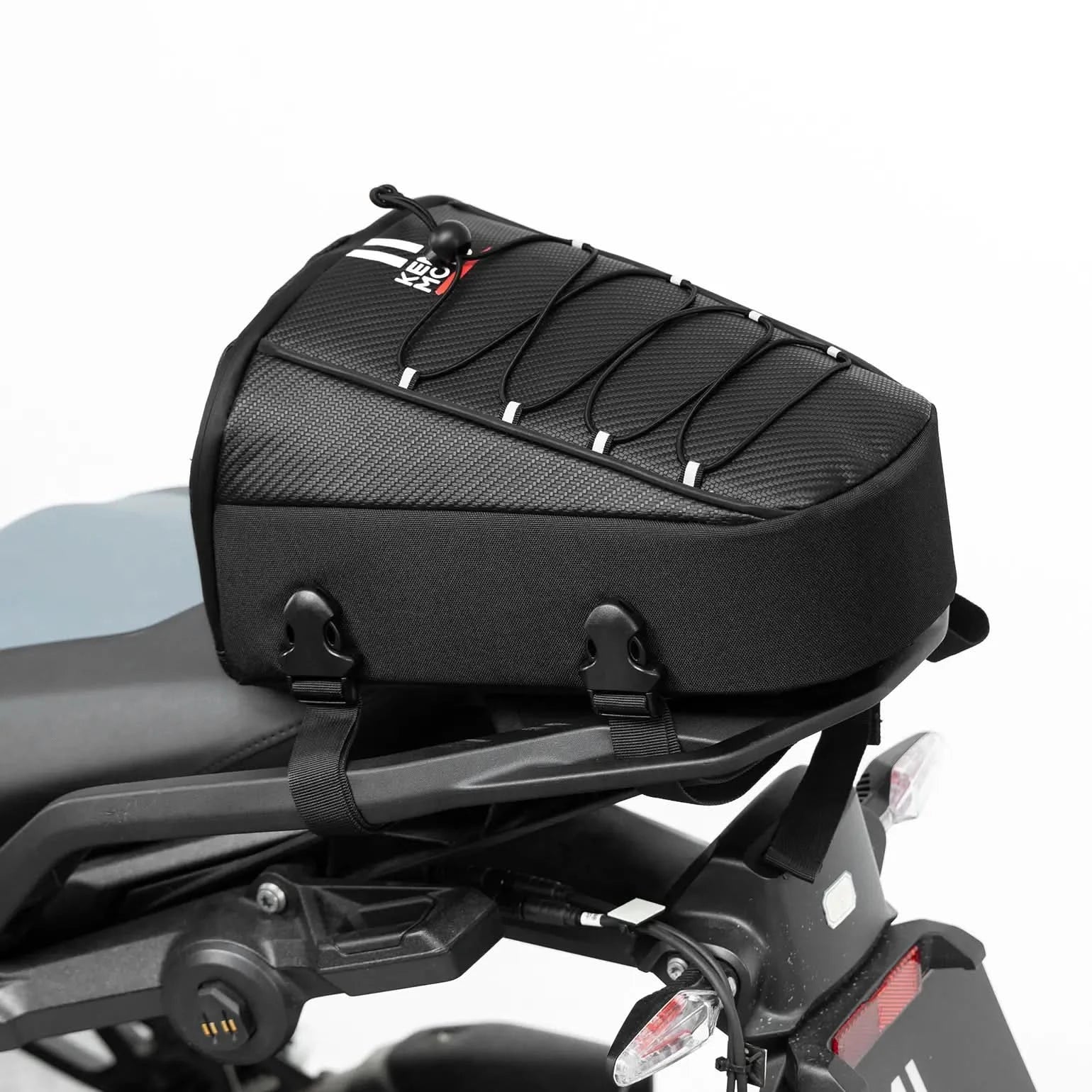 Kemimoto 10L Motorcycle Tail Bag Carbon Fiber Rain Cover Shoulder Strap - $39.99 at Kemimoto.com