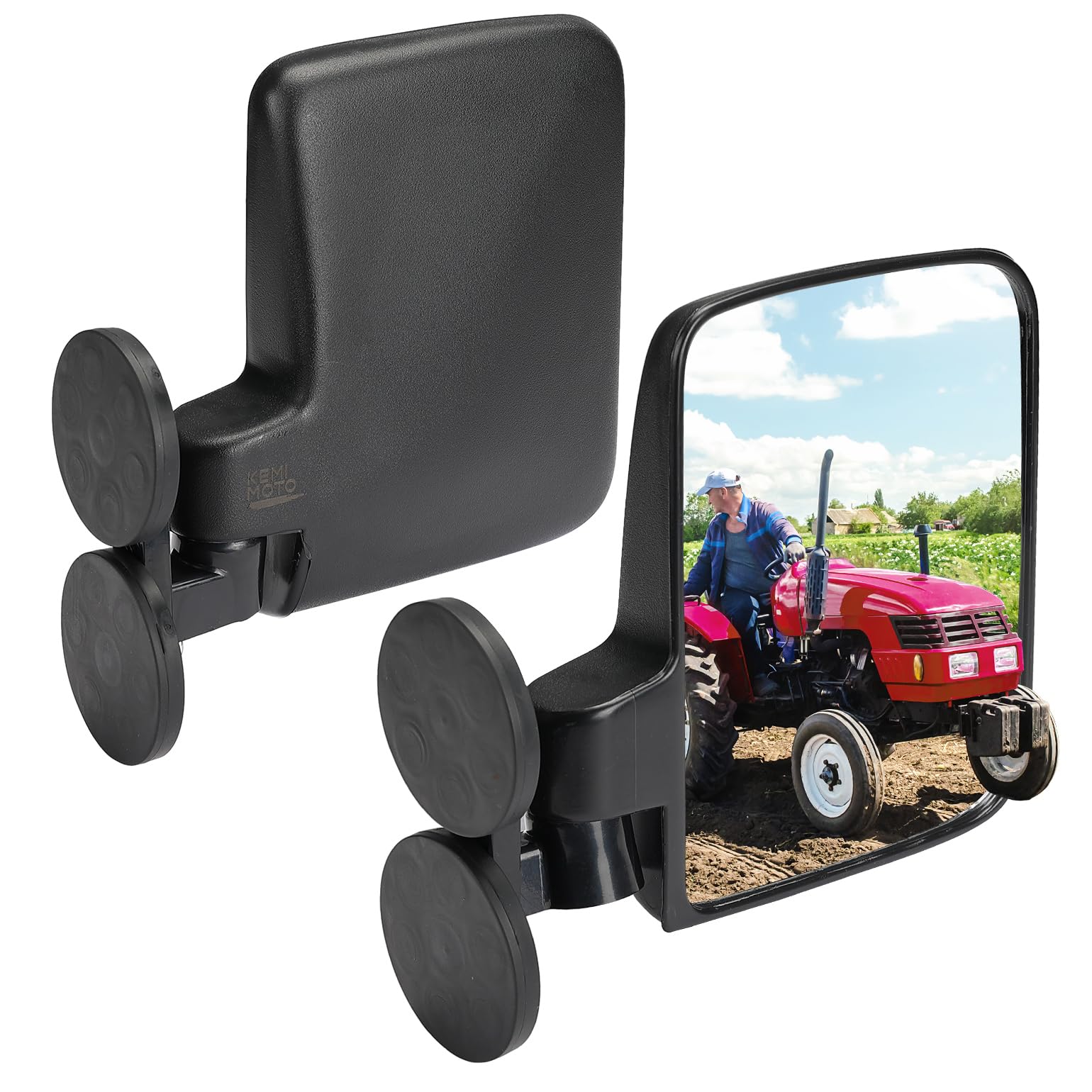 Kemimoto 114Lbs Magnetic Side Mirrors for Tractors, Lawn Mover, UTV, ATV (1 pair) - $69.99 at Kemimoto.com