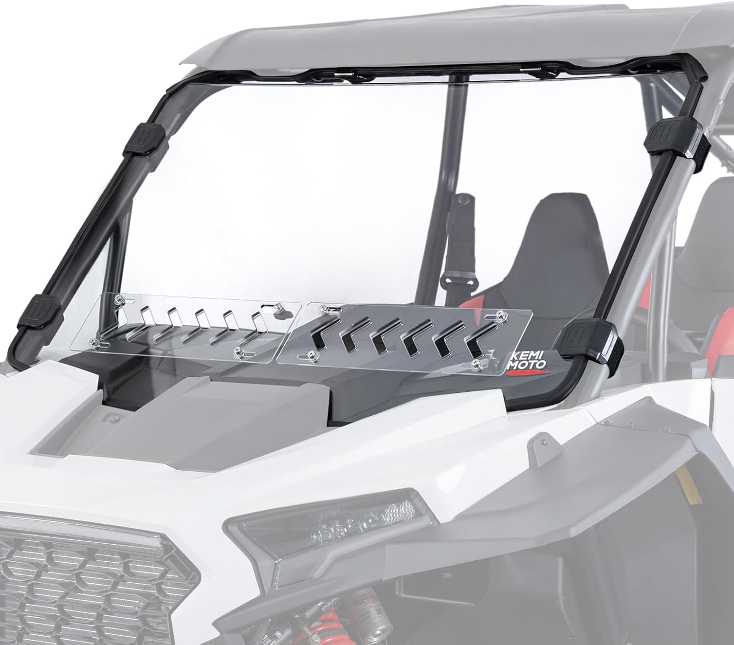 2-IN-1 Vented Windshield Pre-Installed Rubber Strip for 2024-2026 Polaris RZR XP 1000 / RZR XP 4 1000