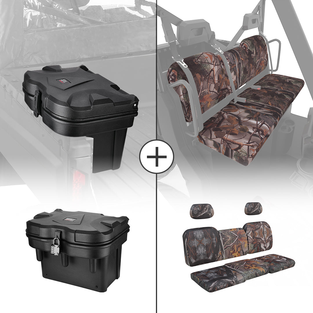 Kemimoto 20L Cargo Storage Box & Camouflage Seat Cover for Ranger 1000/ XP 1000 - $185.98 at Kemimoto.com