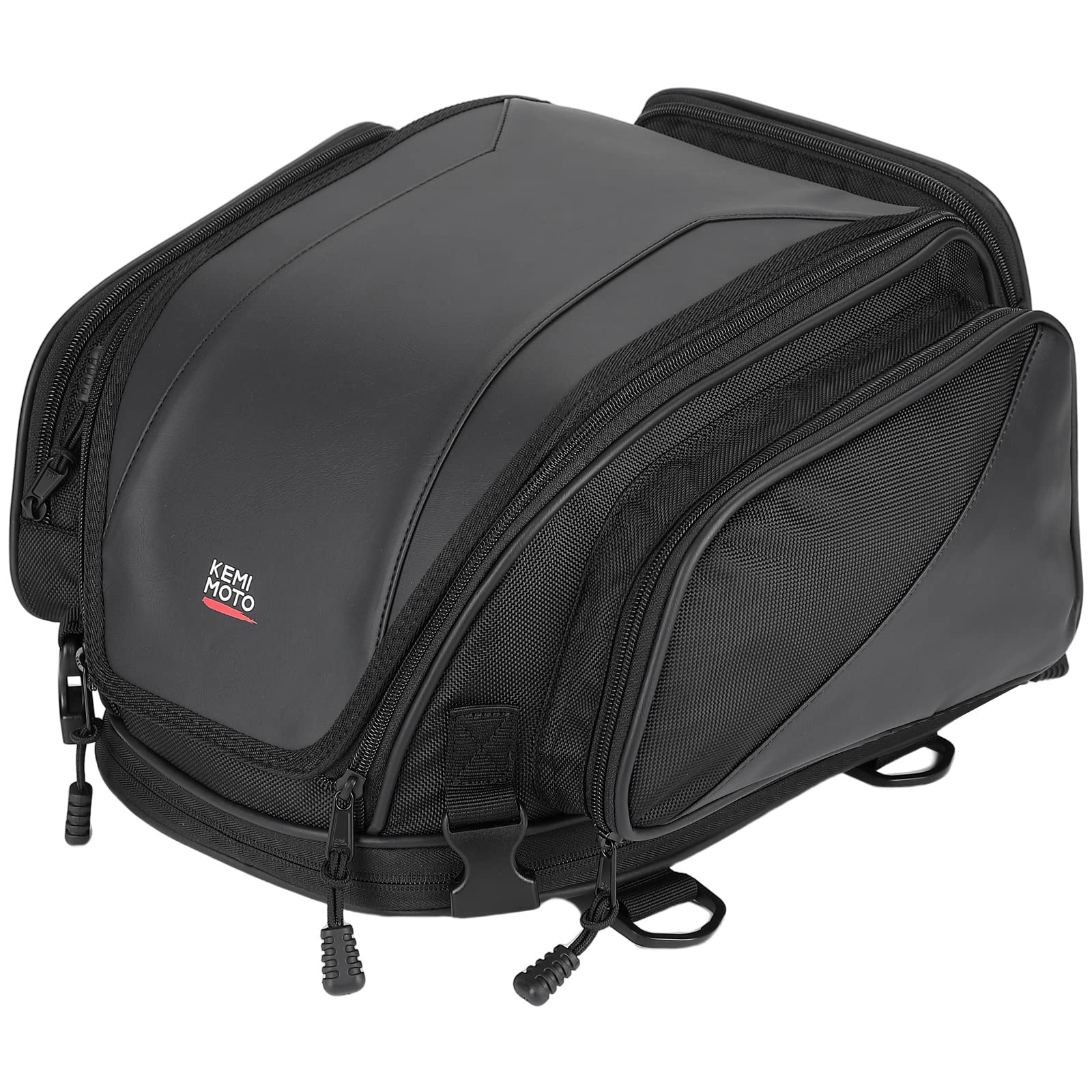 Kemimoto Motorcycle Tail Bag Expandable Sissy bar Bag 22L for Sportster Softail Dyna Touring - $119.99 at Kemimoto.com