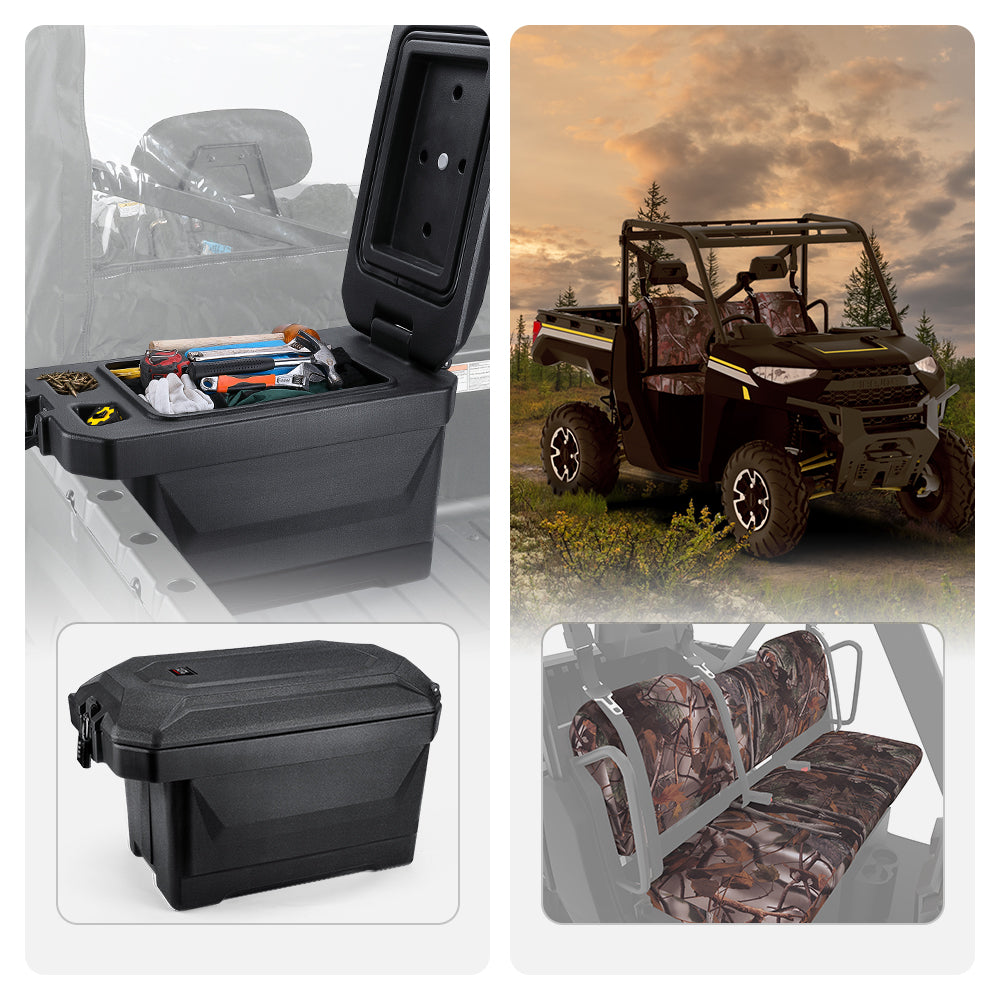 Kemimoto 45L Storage box & Camouflage Seat Cover for Ranger 1000/ XP 1000 - $245.98 at Kemimoto.com