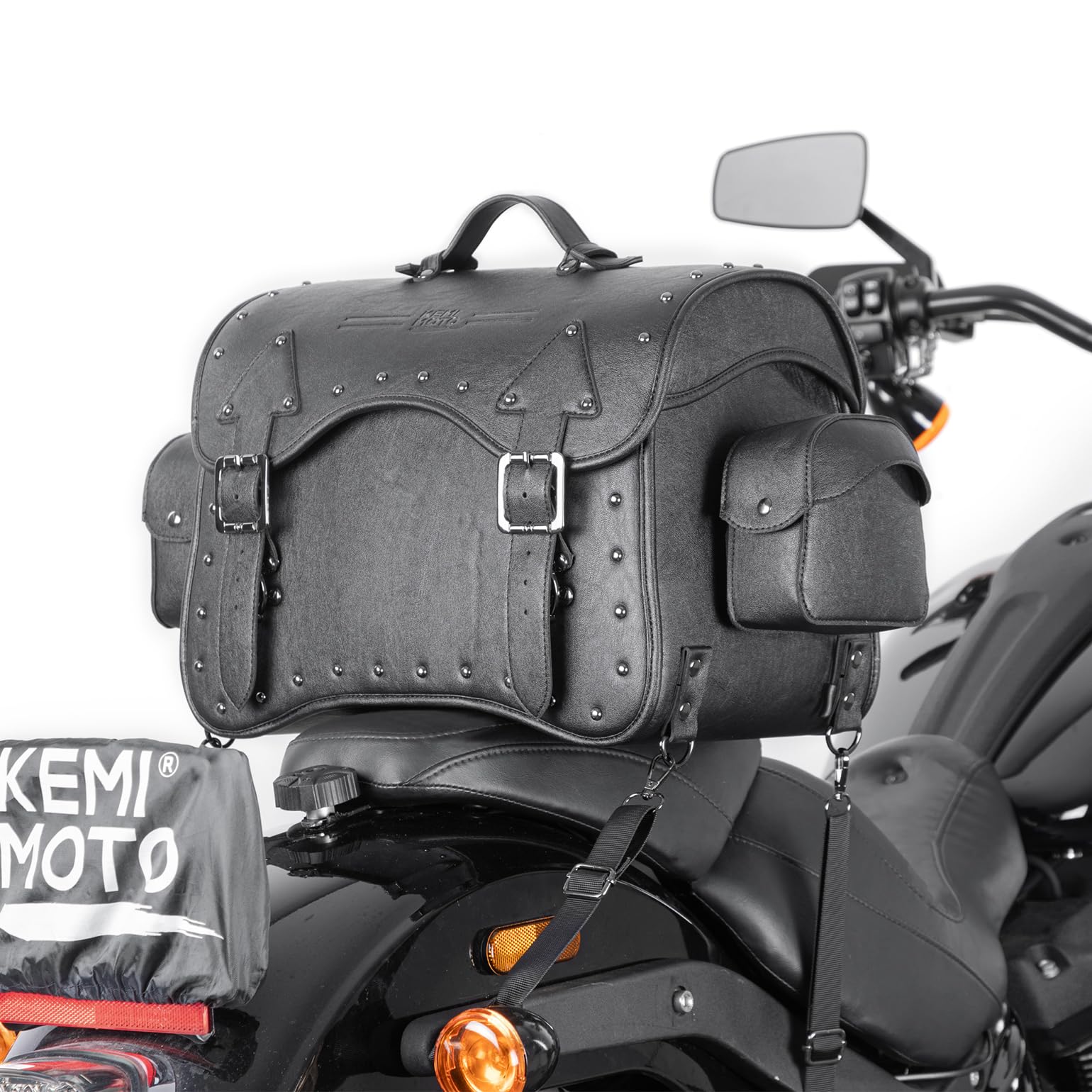 Kemimoto 50L Motorcycle Tail Bag for Softail Sportster - $99.99 at Kemimoto.com