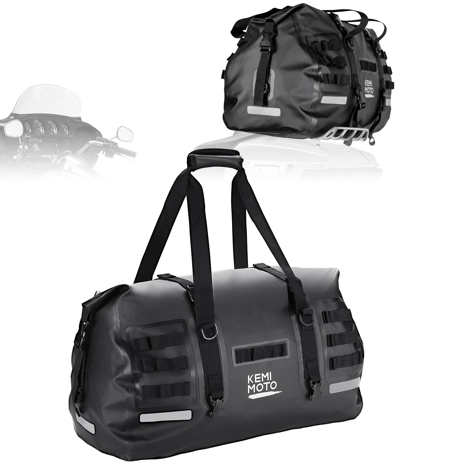 Kemimoto 50L Waterproof Motorcycle Tail Bag - $64.99 at Kemimoto.com