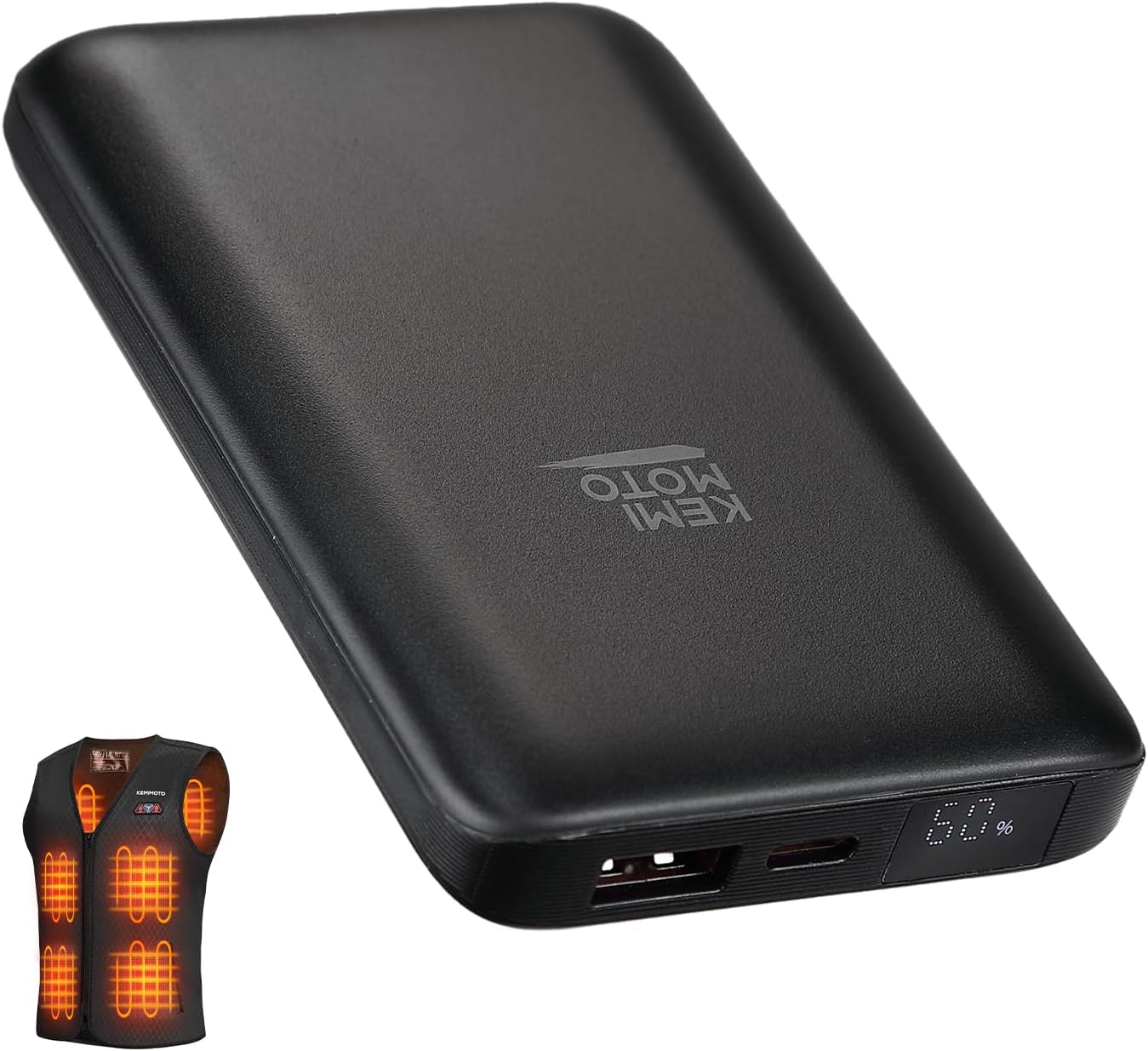 Kemimoto 5V 10000mAh Battery Pack for Heated Vests - $59.99 at Kemimoto.com
