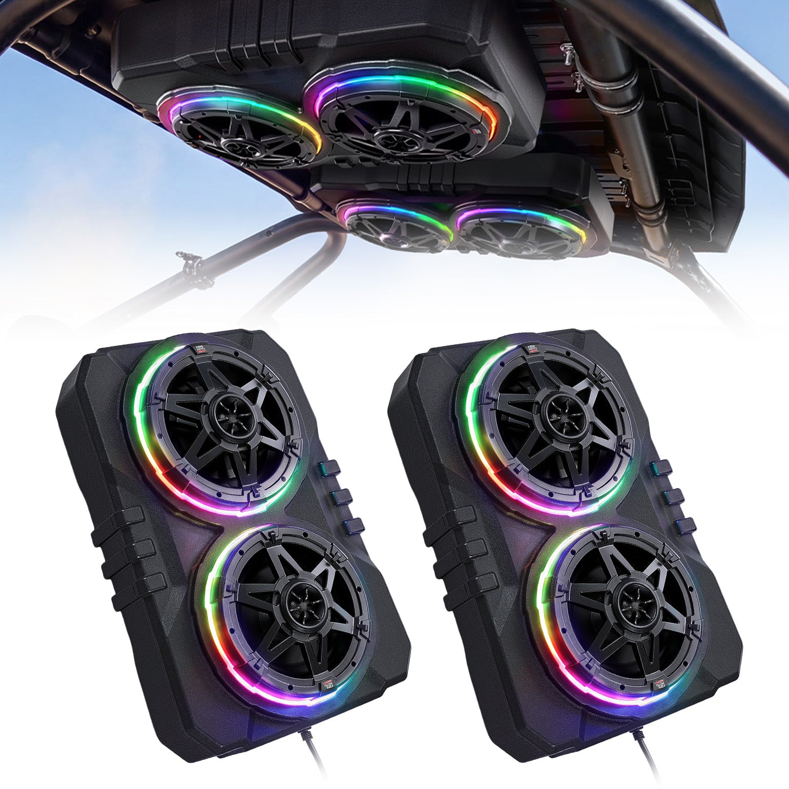 Kemimoto KEMIMOTO X3Pro Roof Audio 6.5 Inch UTV Roof Sound System Fits Can-Am X3 & Max RZR - $379.99 at Kemimoto.com