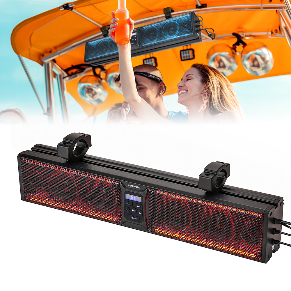 6 Speaker 26 Inch RGB Bluetooth Sound Bar for Boats