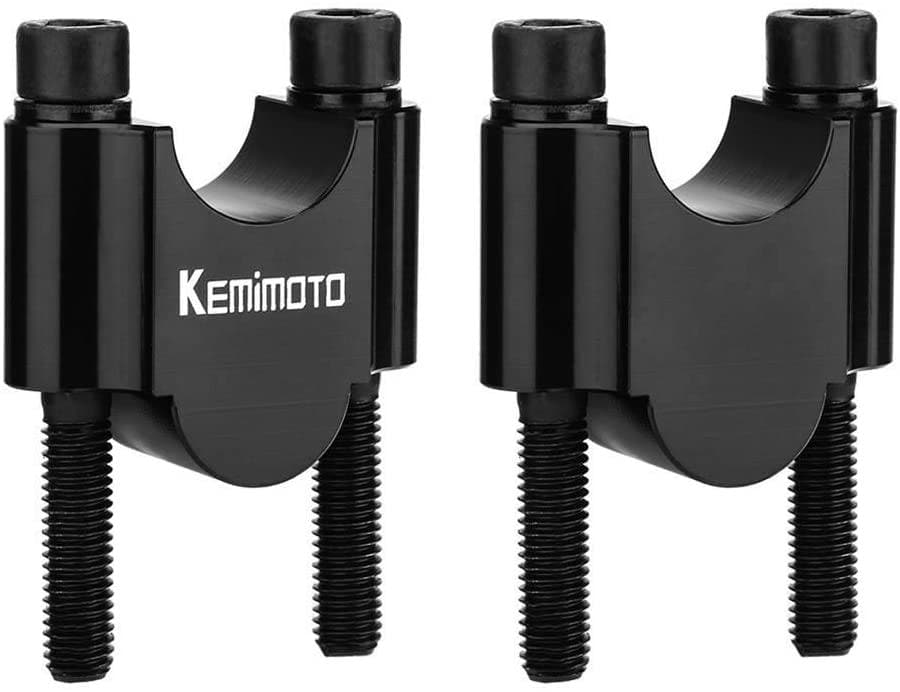 Kemimoto Motorcycle 7/8" Handlebar Risers 30mm Height (Black) - $29.99 at Kemimoto.com