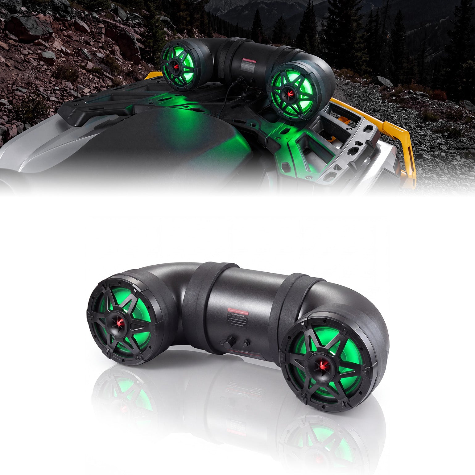 Kemimoto ATV Bluetooth Speaker 6.5" Sound Bar with RGB Lights for Polaris Can-Am - $119.99 at Kemimoto.com