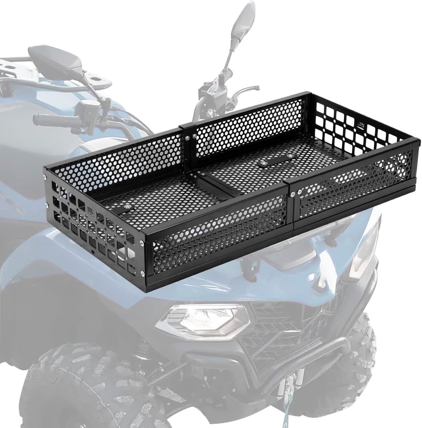 Kemimoto ATV Front Cargo Basket with Steel Mesh Surface for Kawasaki, Universal for Golf Cart Tractor - $129.19 at Kemimoto.com