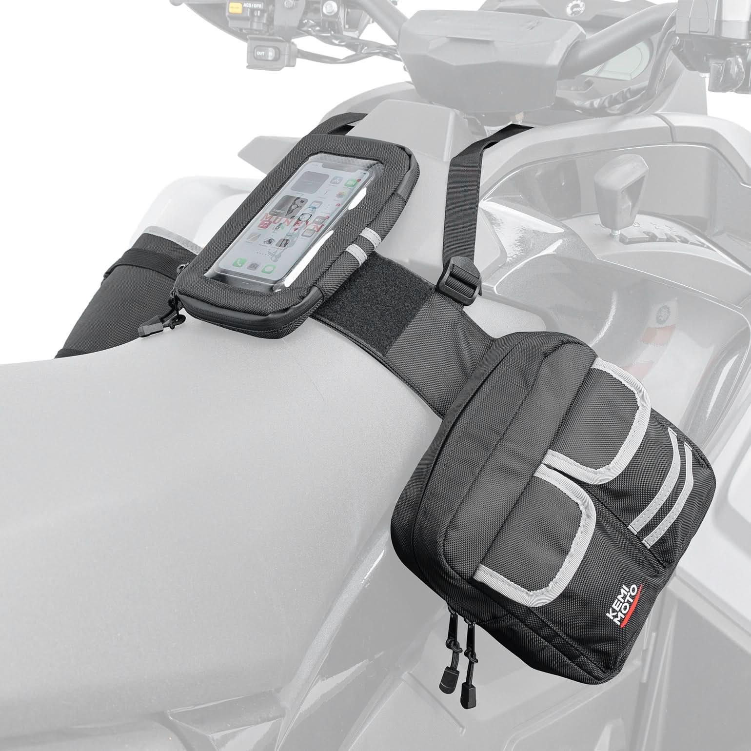 Kemimoto ATV Motorcycle Snowmobile Tank & Saddle Bag for Polaris Sportsman, Can-Am Outlander, CFMOTO CForce, Honda FourTrax/ Grizzly - $40.99 at Kemimoto.com