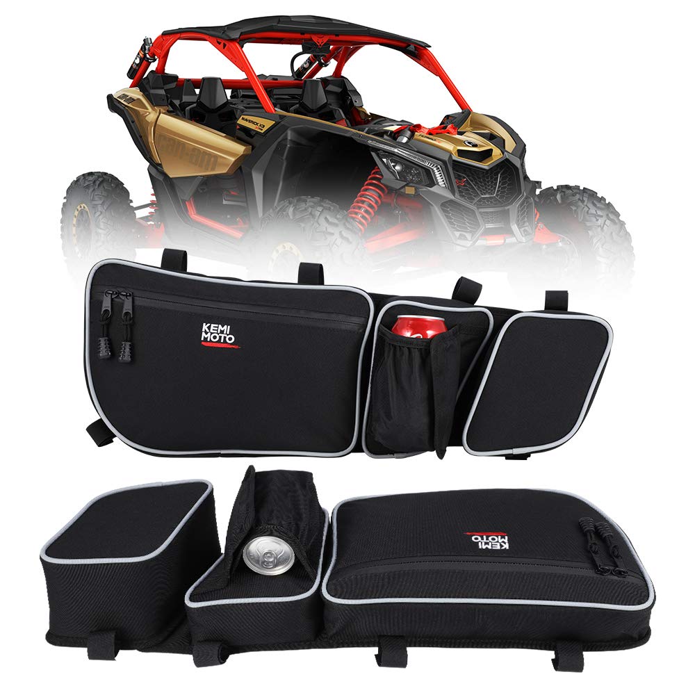 Kemimoto Storage Door Bags with Removable Knee Pad for Can Am Maverick X3 - $59.99 at Kemimoto.com