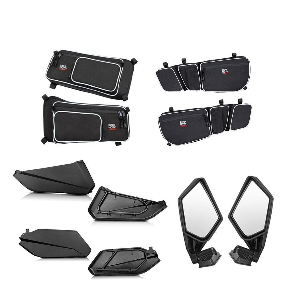 Kemimoto Door/ Door Bags / Rear Side Mirror Combo For Can Am Maverick X3 / Max Turbo R - $189.99 at Kemimoto.com