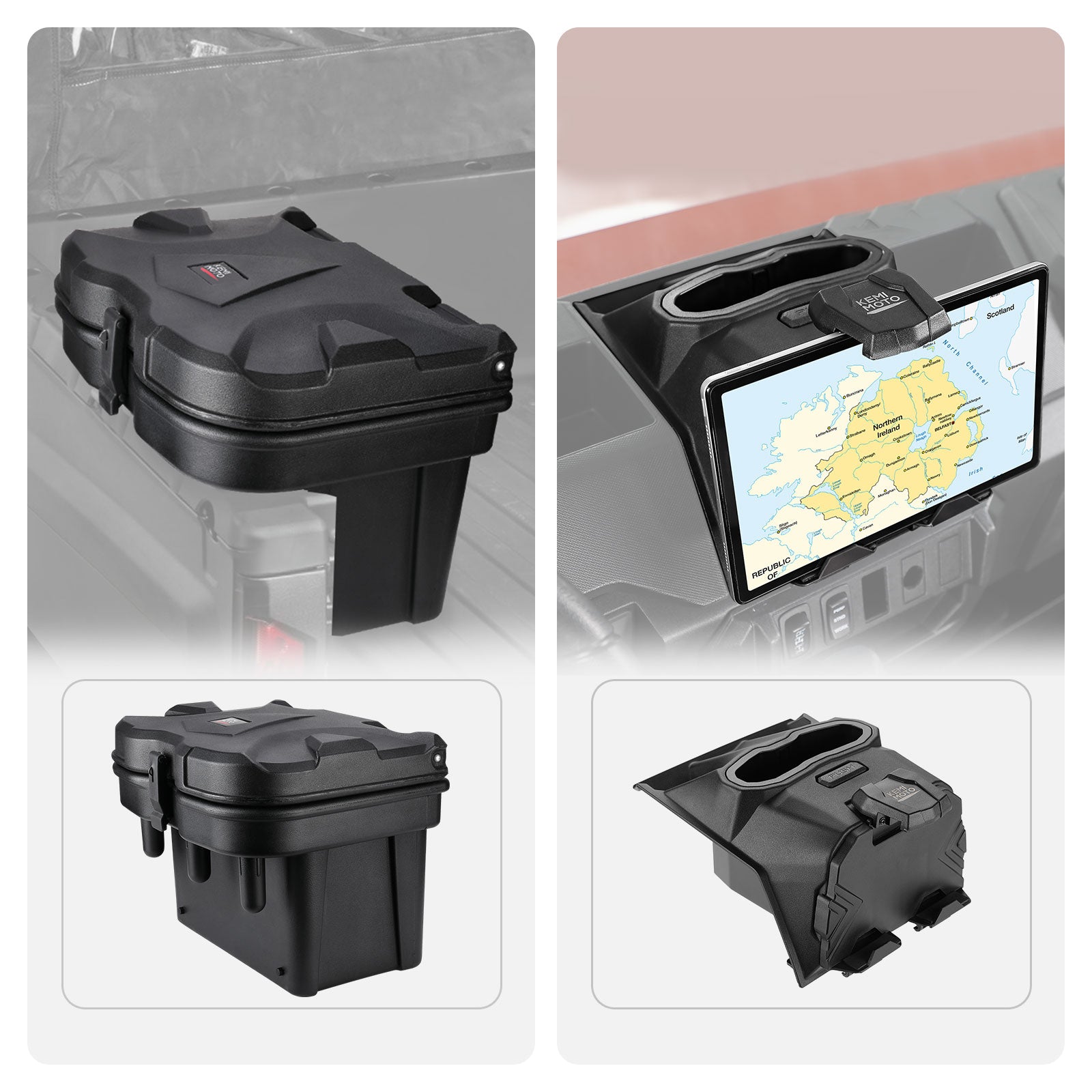 Kemimoto Cargo Storage Device Bed Box and Tablet Holder for Polaris Ranger - $189.99 at Kemimoto.com