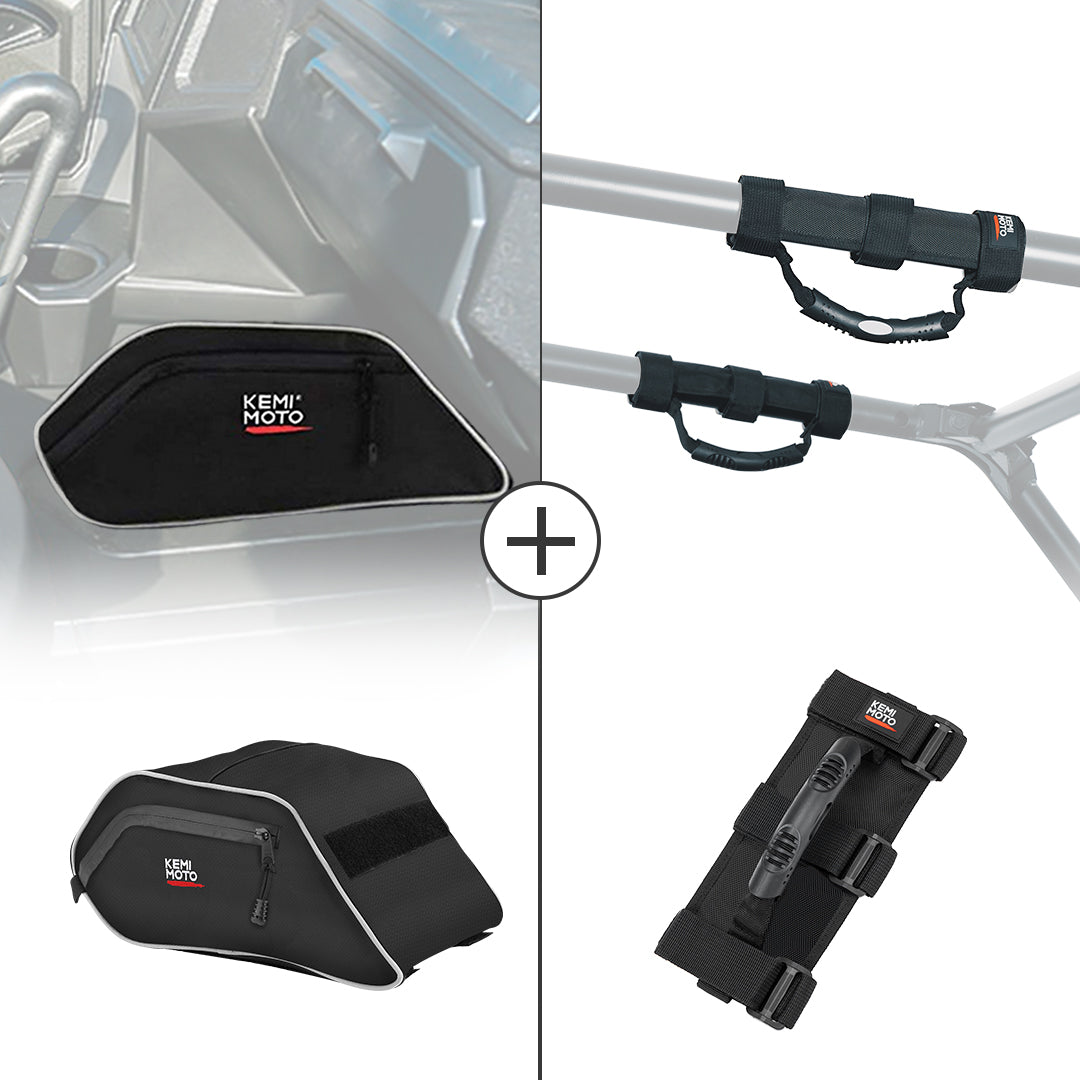 Kemimoto Center Seats Storage Bag & Grab Handles for Polaris General - $83.98 at Kemimoto.com