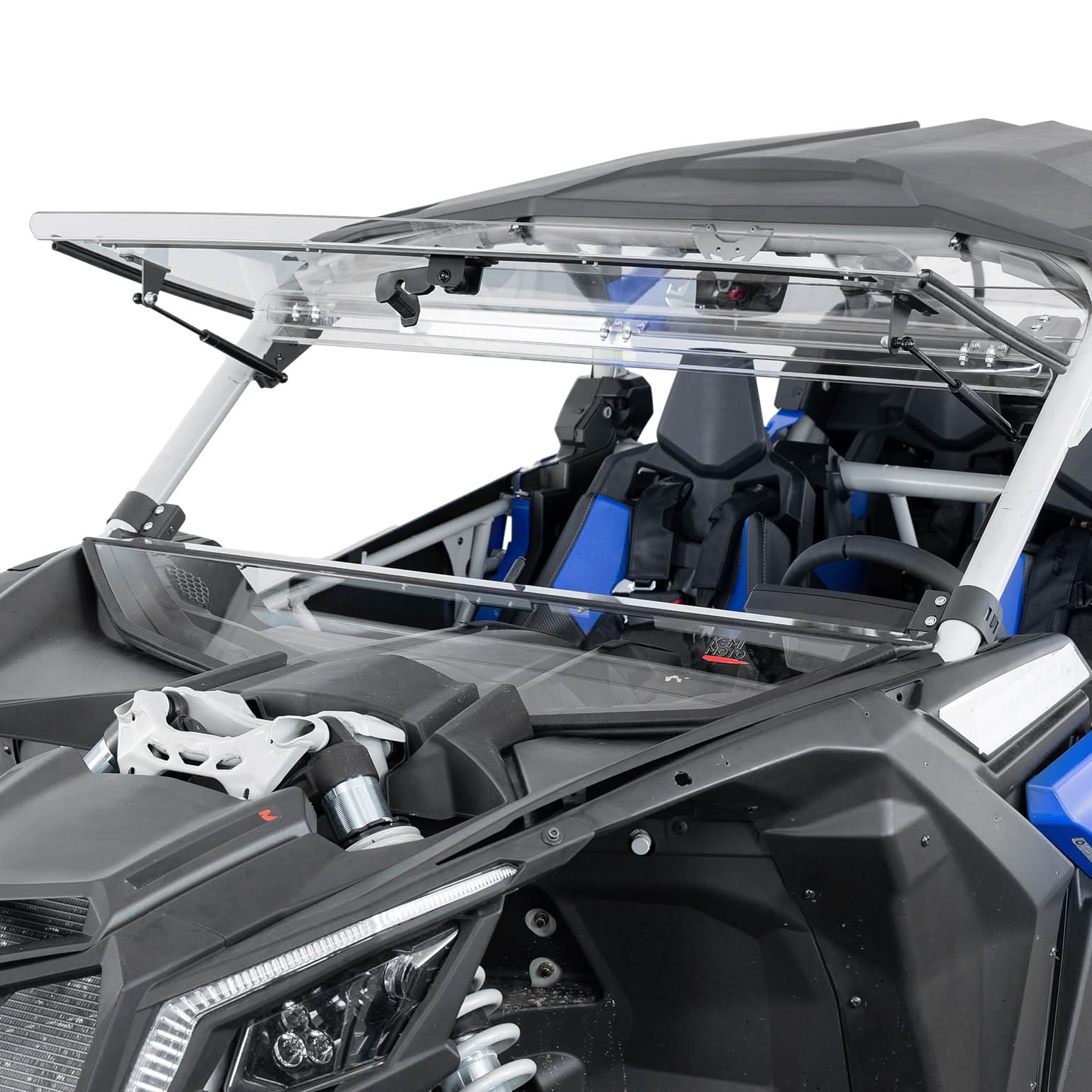 Clear 3-in-1 Front Flip Windshield for Can-Am X3 & X3 Max – Hard-Coated 1/4" Polycarbonate, Scratch Resistant