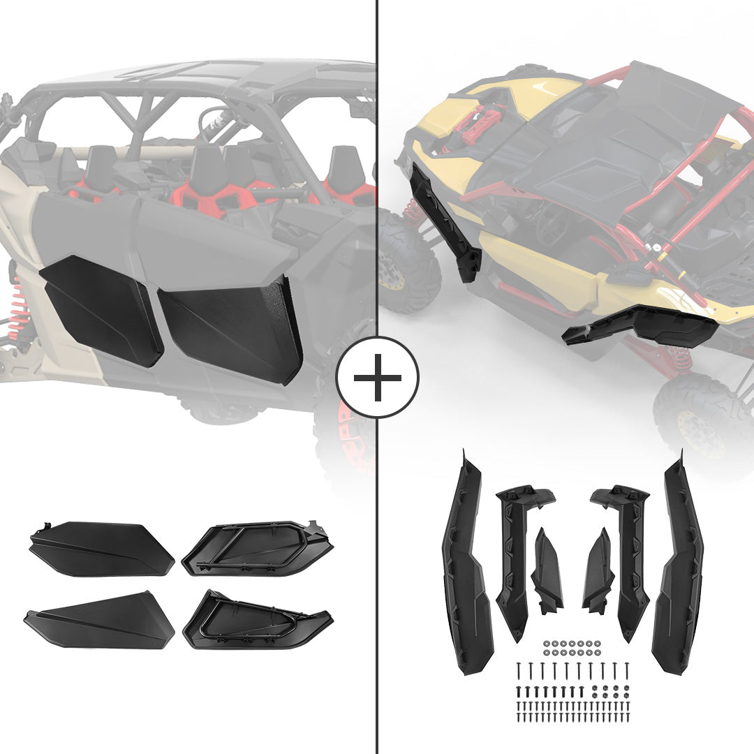 KEMIMOTO Door Panel & Mud Fender Flares For Can-Am Maverick X3 MAX - $439.98 at Kemimoto.com