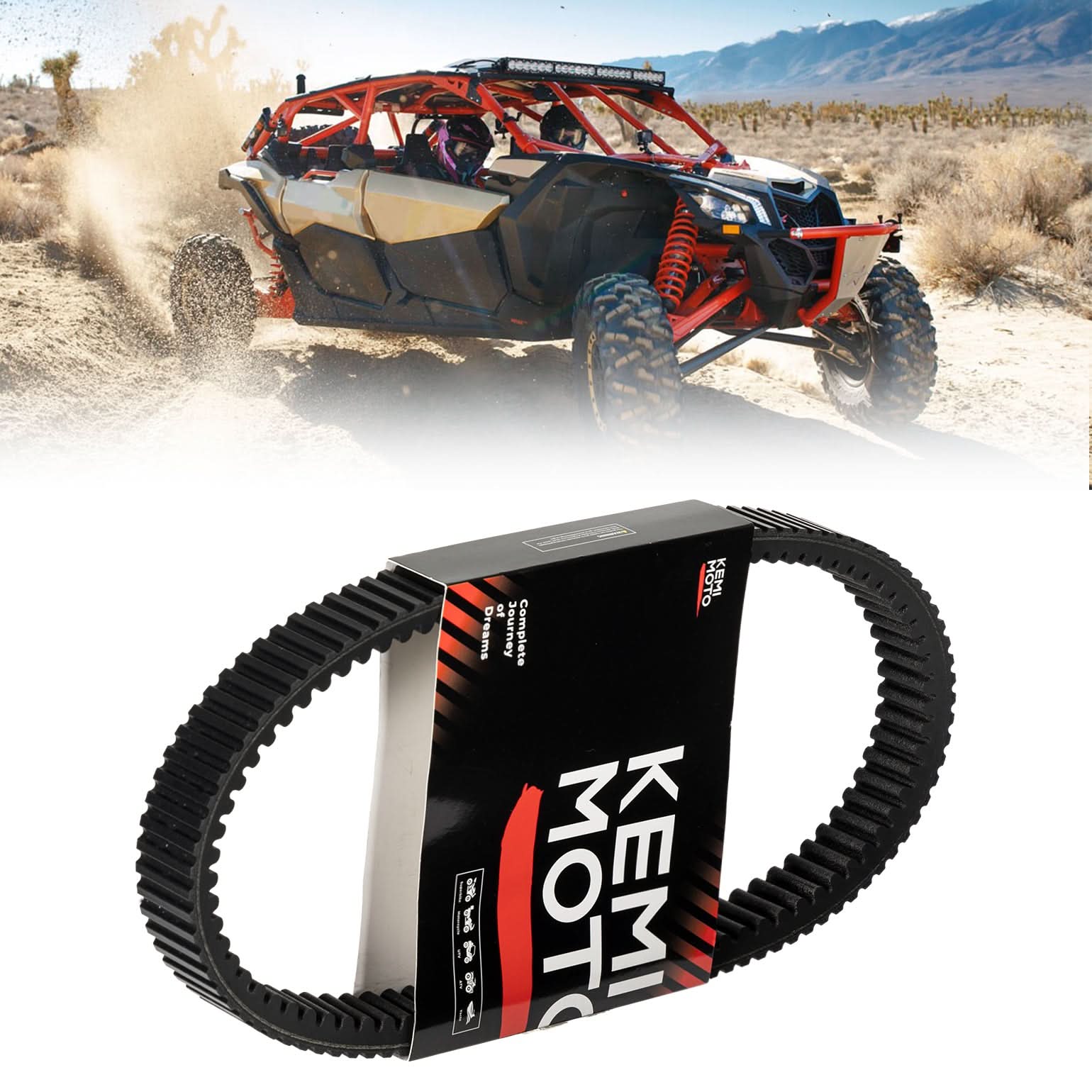 Kemimoto Drive Belt for Can-Am Maverick X3 Models Heavy-Duty CVT Belt Built for Smooth Engagement & Long-Lasting Performance - $169.99 at Kemimoto.com