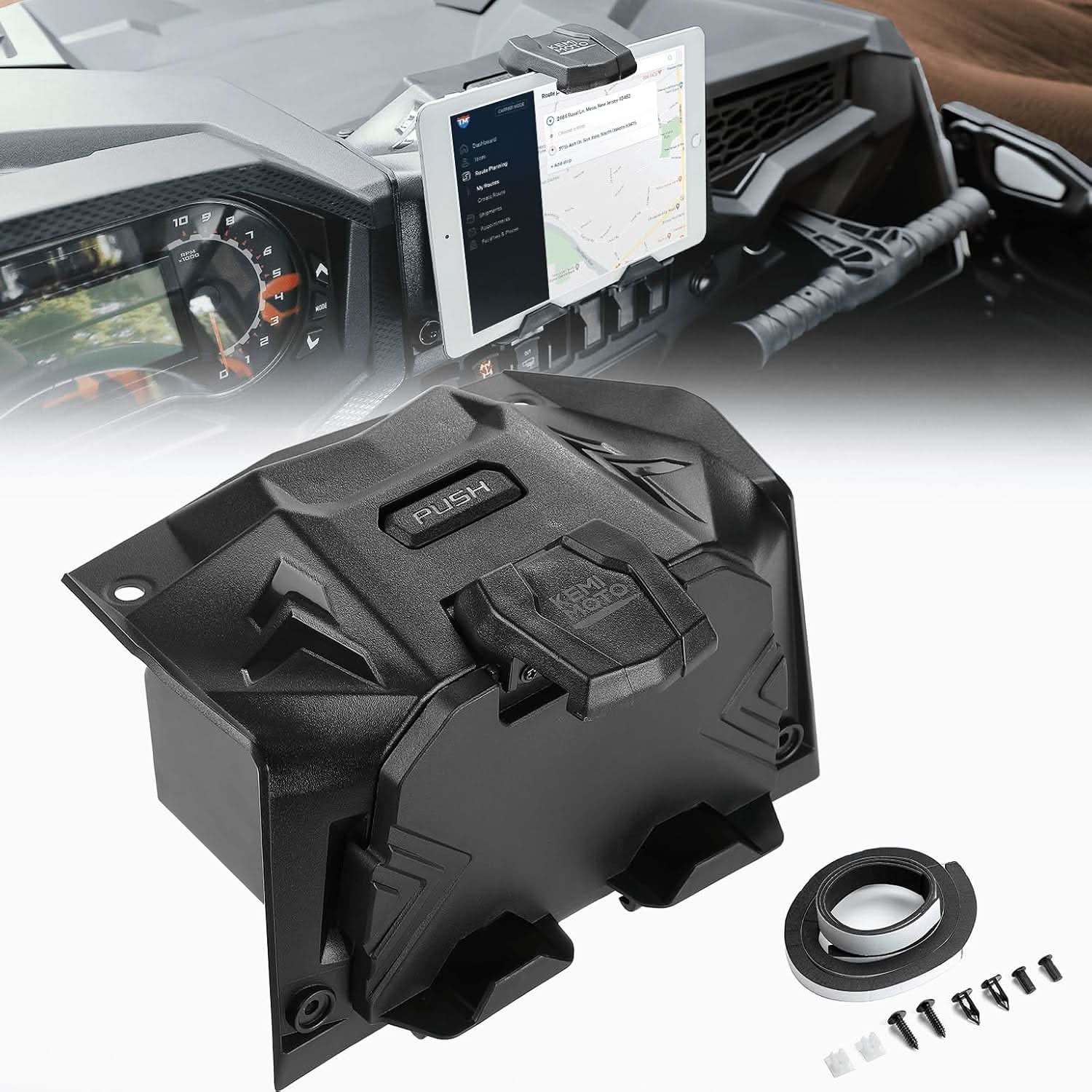 Kemimoto Electric Device GPS Mount Storage Box for 2019-2023 Polaris RZR XP 1000 XP Turbo - $52.99 at Kemimoto.com