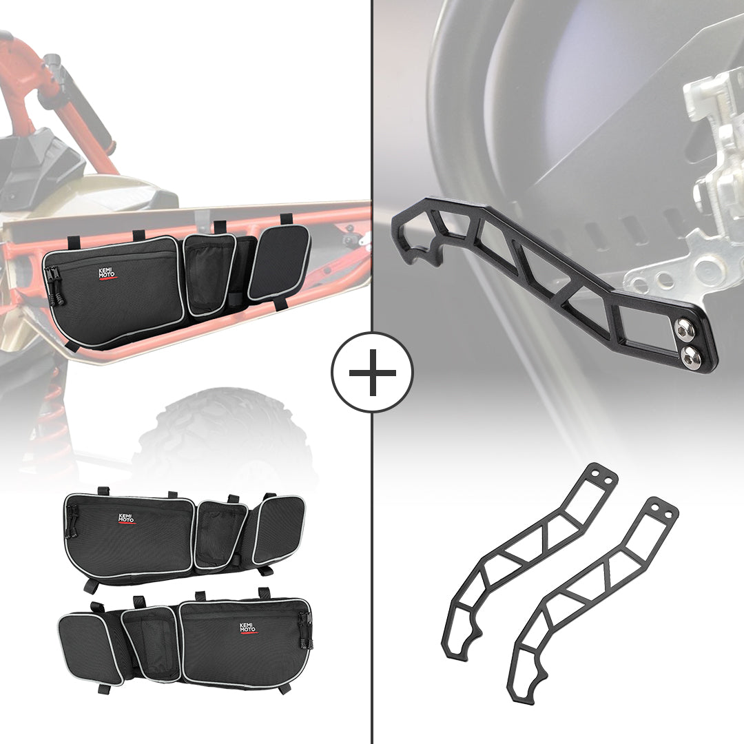 KEMIMOTO Front Door Bags & Door Handle for Can-Am Maverick X3 / X3 Max - $84.99 at Kemimoto.com