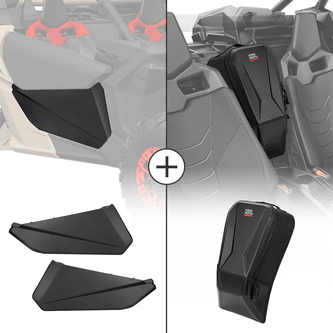 KEMIMOTO Front Lower Door Inserts & Center Storage Bag For Can-Am Maverick X3 - $199.98 at Kemimoto.com